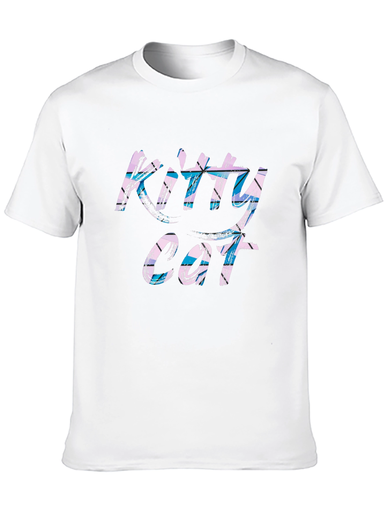 Kitty Cat Graphic Tee - Black Casual T-Shirt