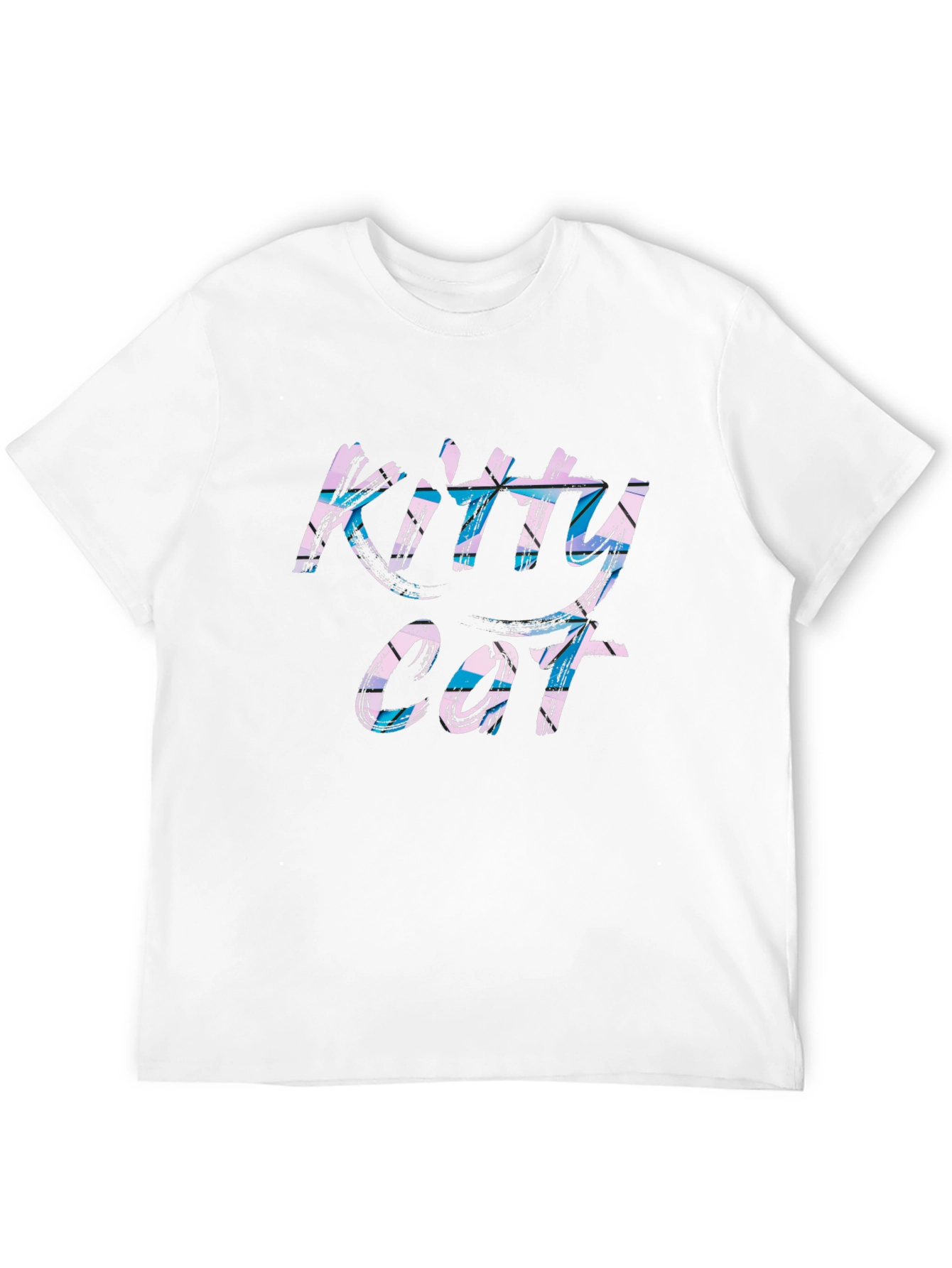 Kitty Cat Graphic Tee - Black Casual T-Shirt