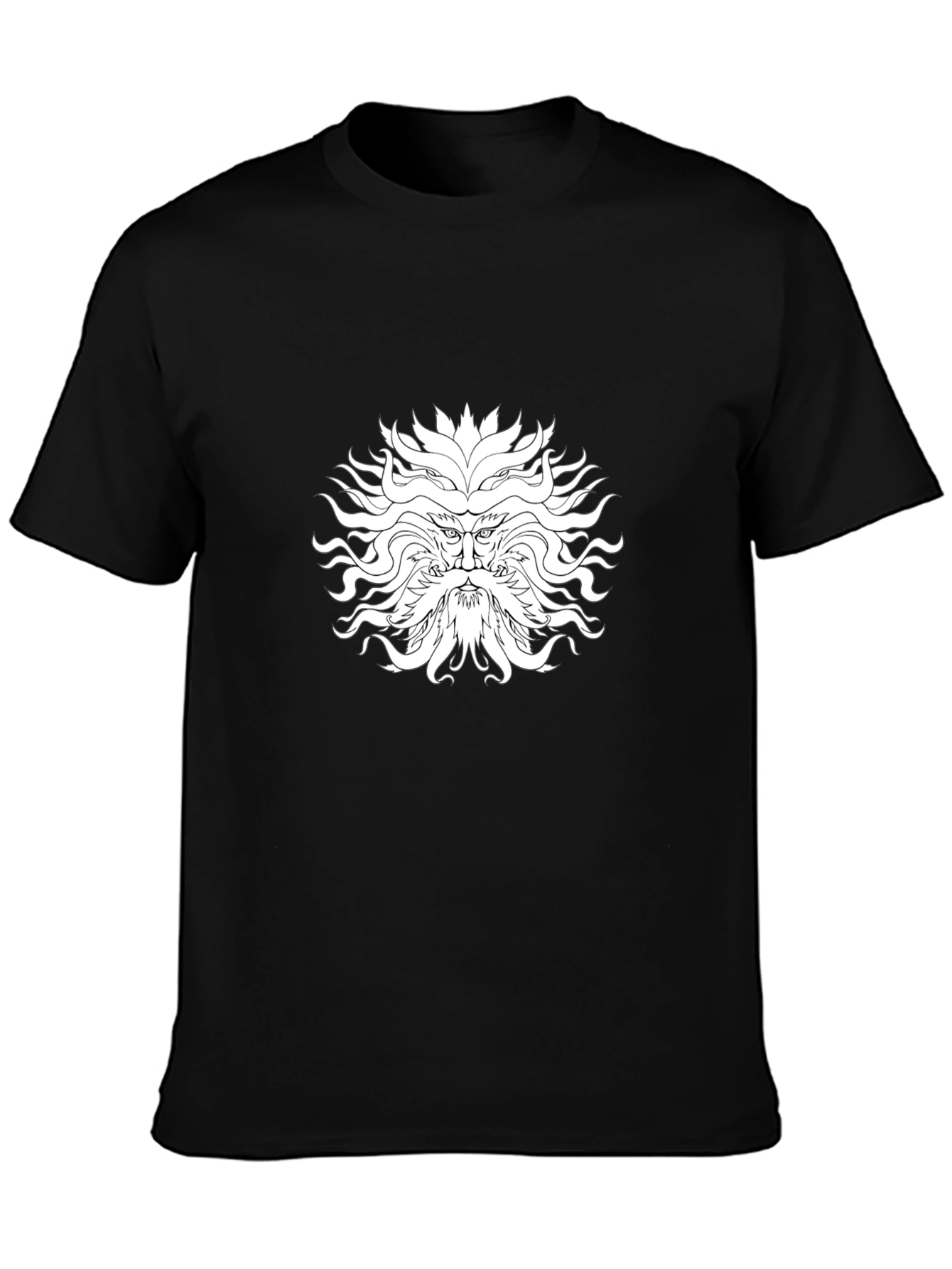 Mythical Face Graphic Black T-Shirt
