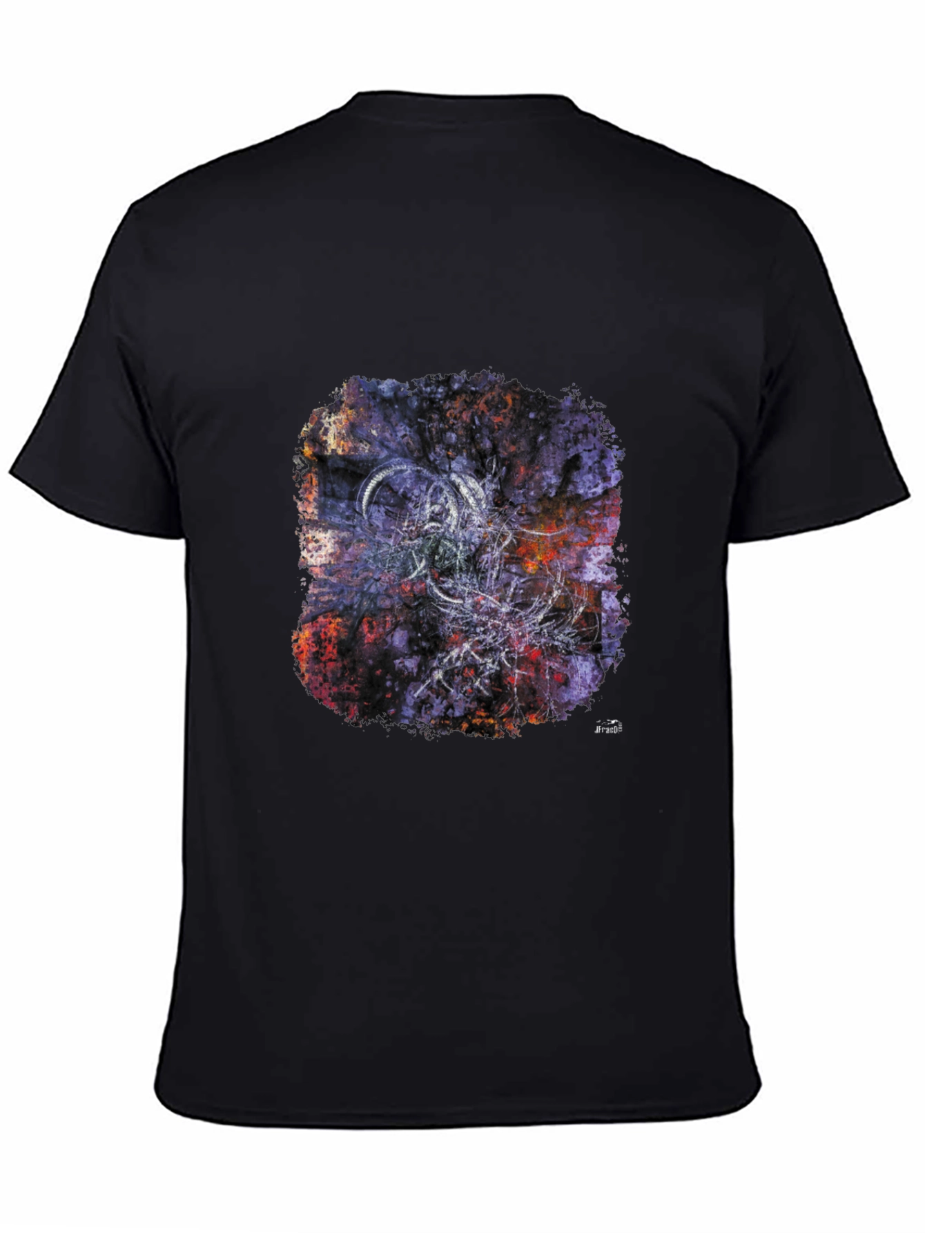 Abstract Graphic Print Black T-Shirt for Men