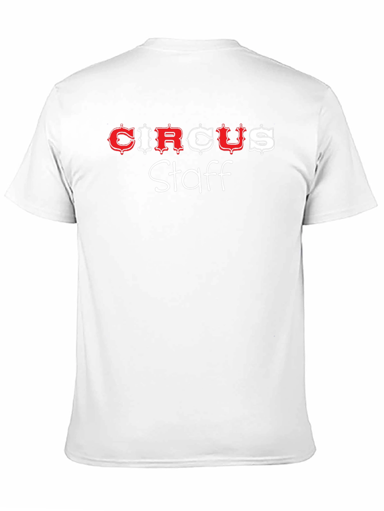 Circus Staff T-Shirt - Novelty Black Cotton Tee