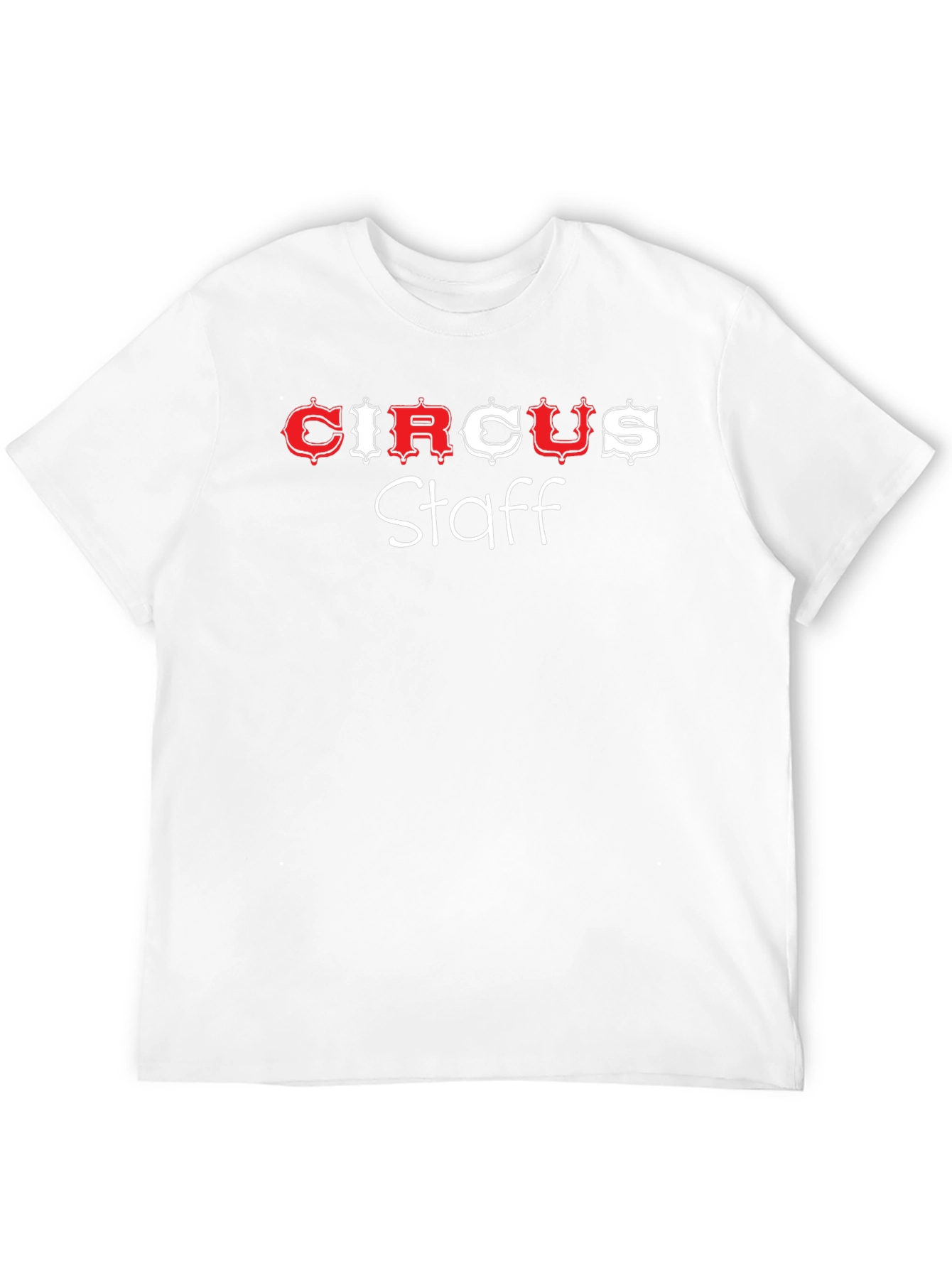 Circus Staff T-Shirt - Novelty Black Cotton Tee
