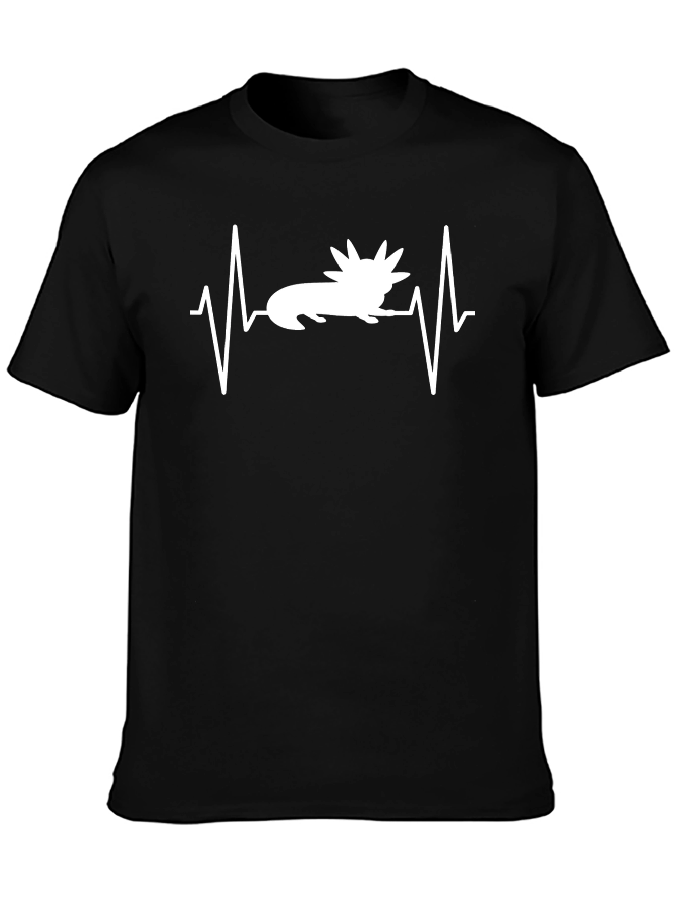 Axolotl Heartbeat T-Shirt - Black