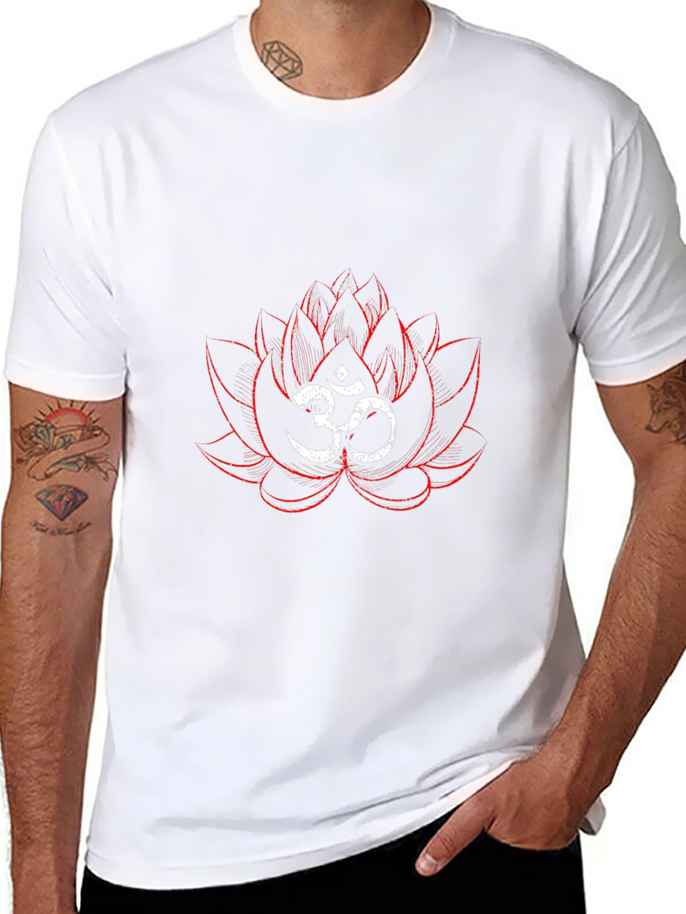 Om Lotus Graphic Tee - Spiritual Comfort