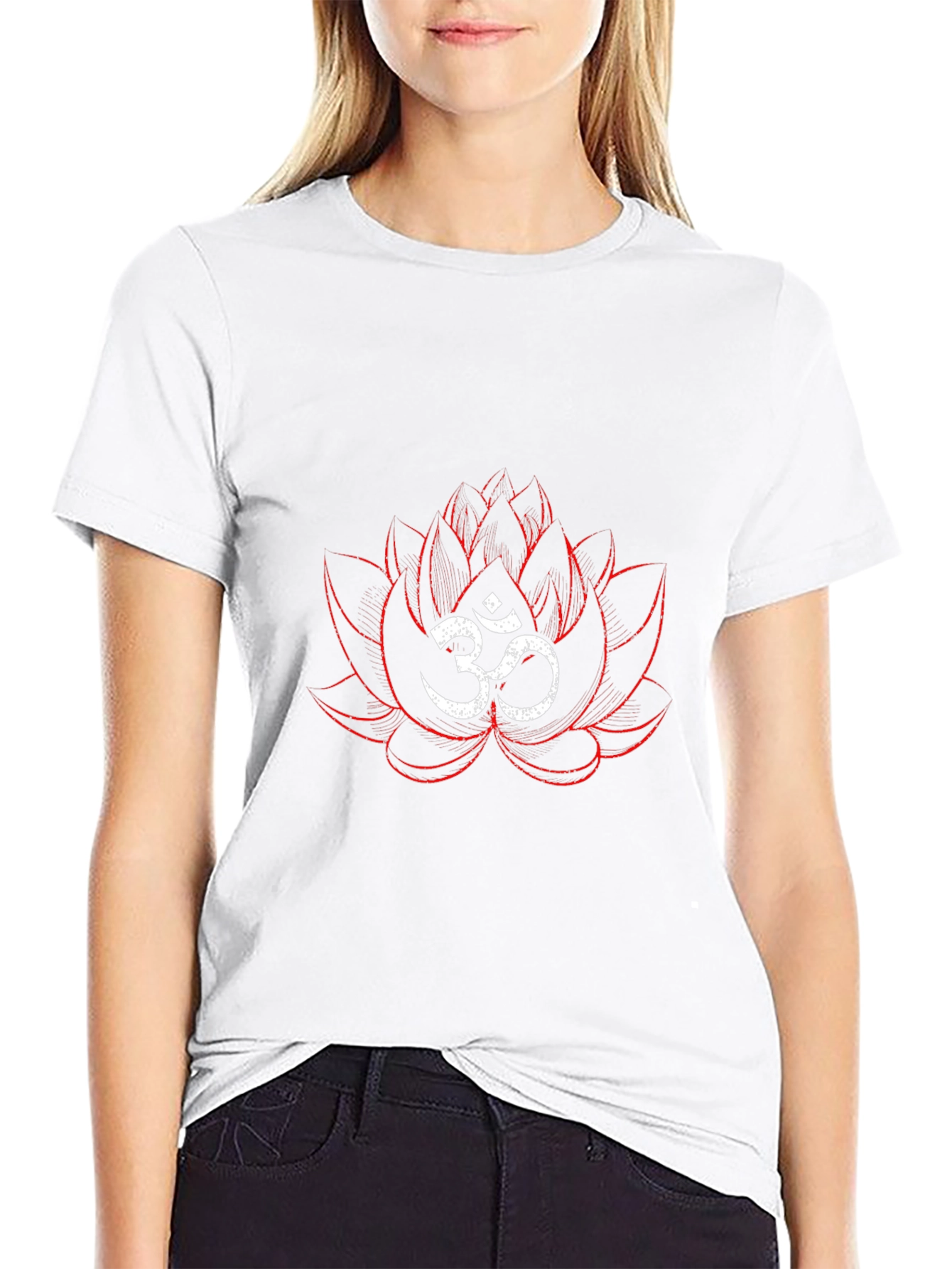 Om Lotus Graphic Tee - Spiritual Comfort
