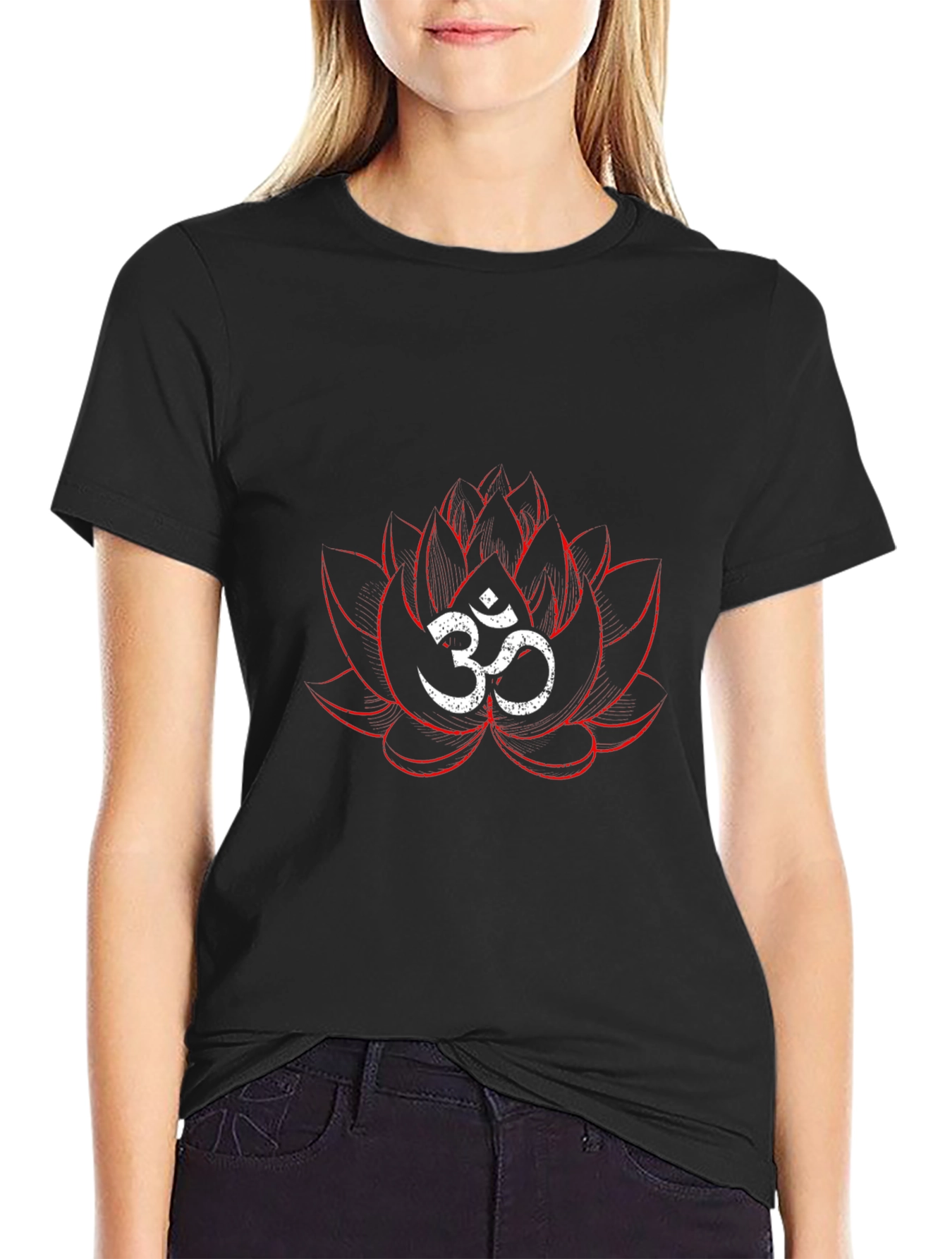 Om Lotus Graphic Tee - Spiritual Comfort