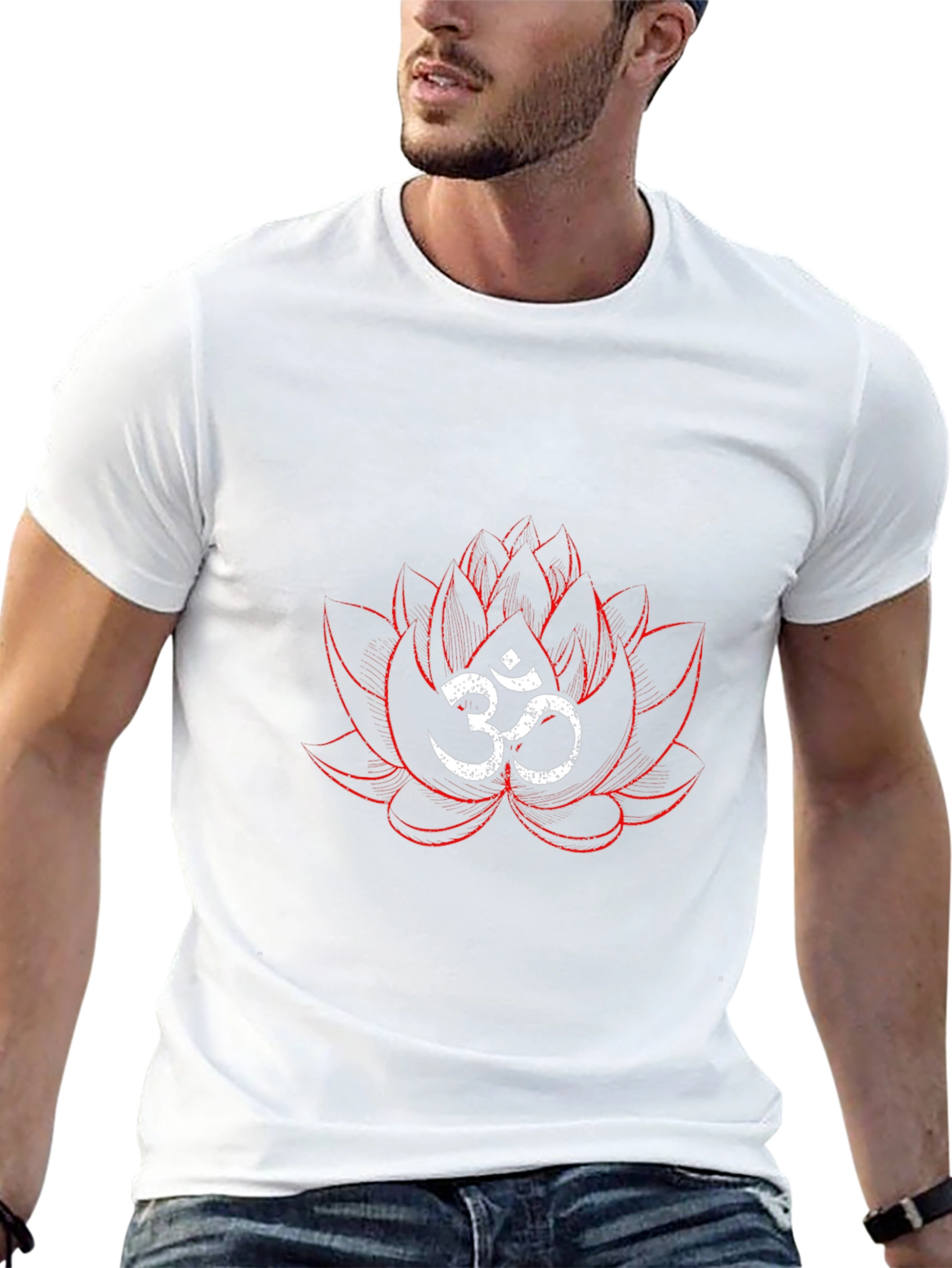 Om Lotus Graphic Tee - Spiritual Comfort
