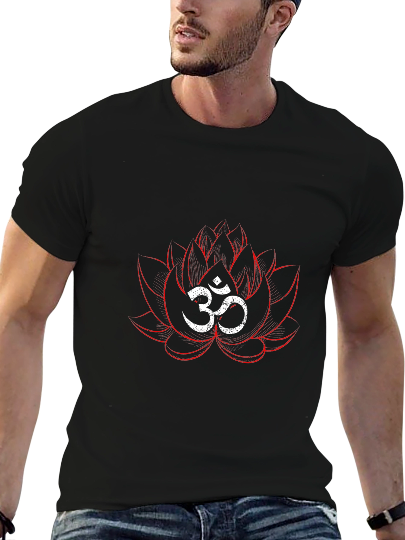 Om Lotus Graphic Tee - Spiritual Comfort