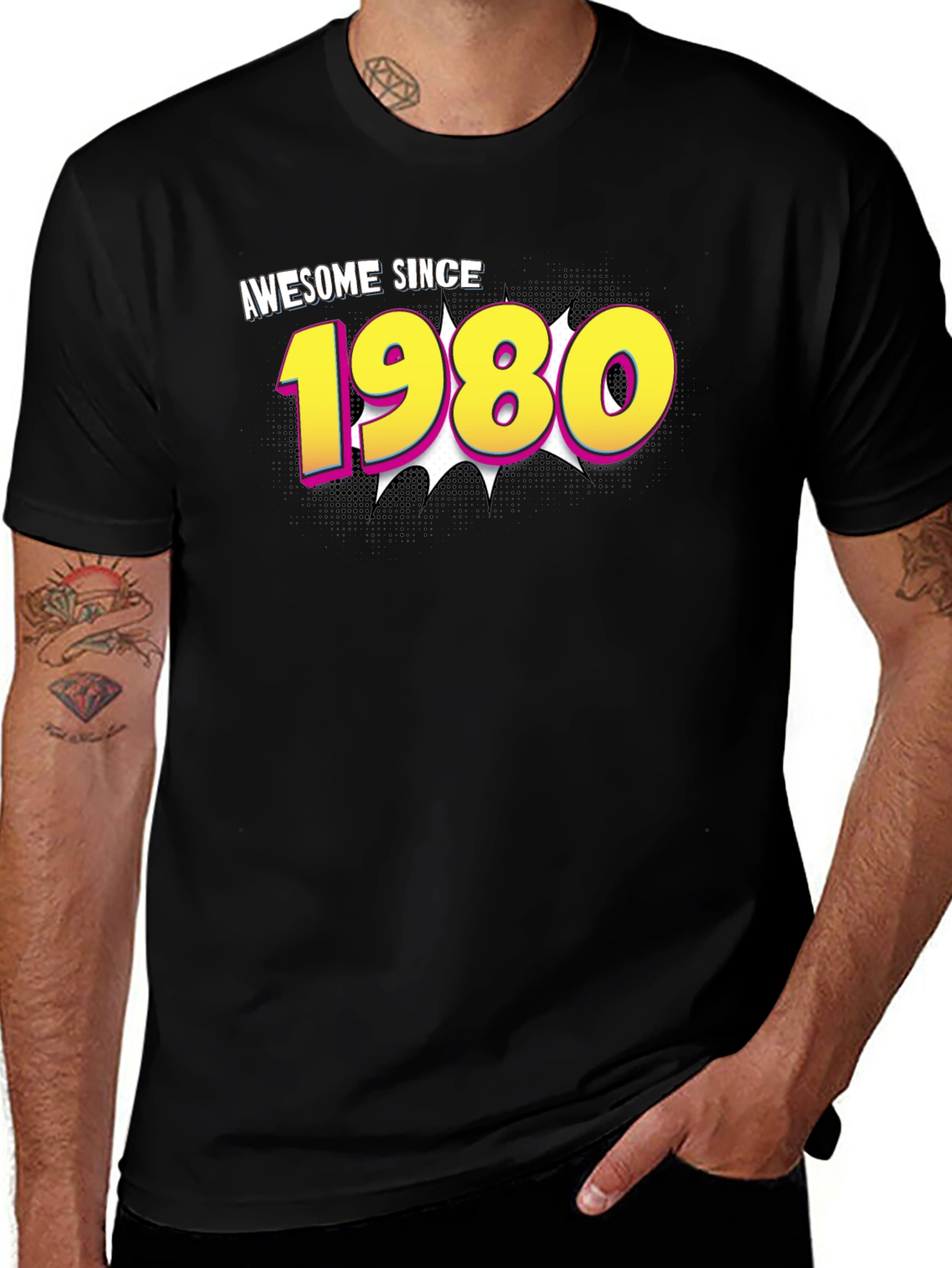 Awesome Since 1980 Black T-Shirt