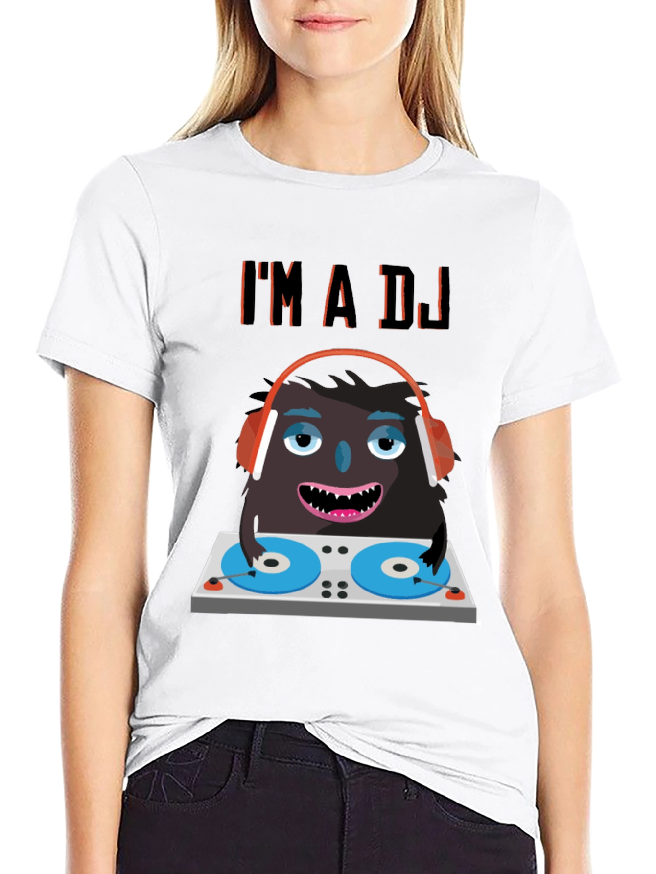 DJ Monster Graphic Tee - Funny Party Shirt