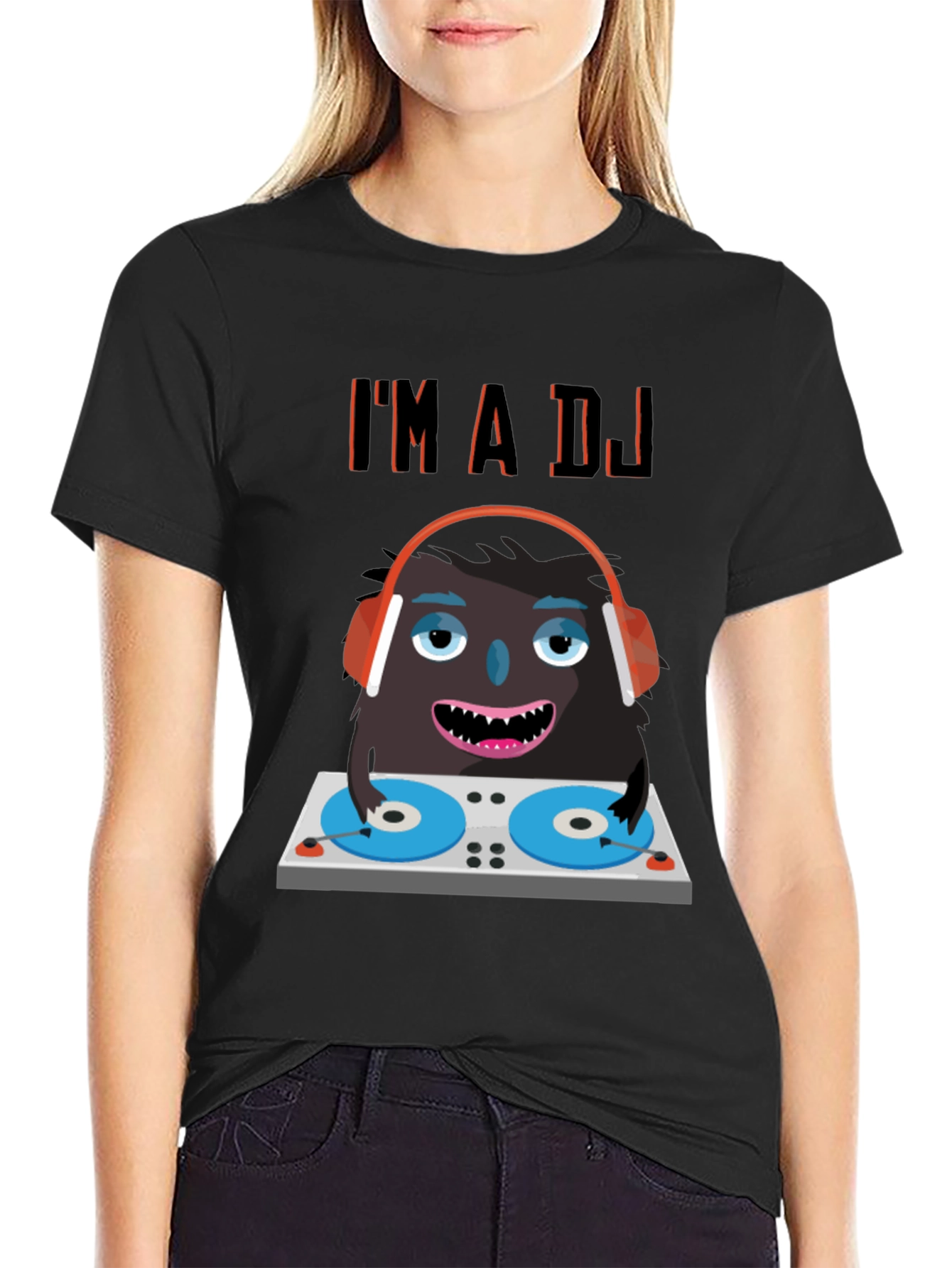 DJ Monster Graphic Tee - Funny Party Shirt