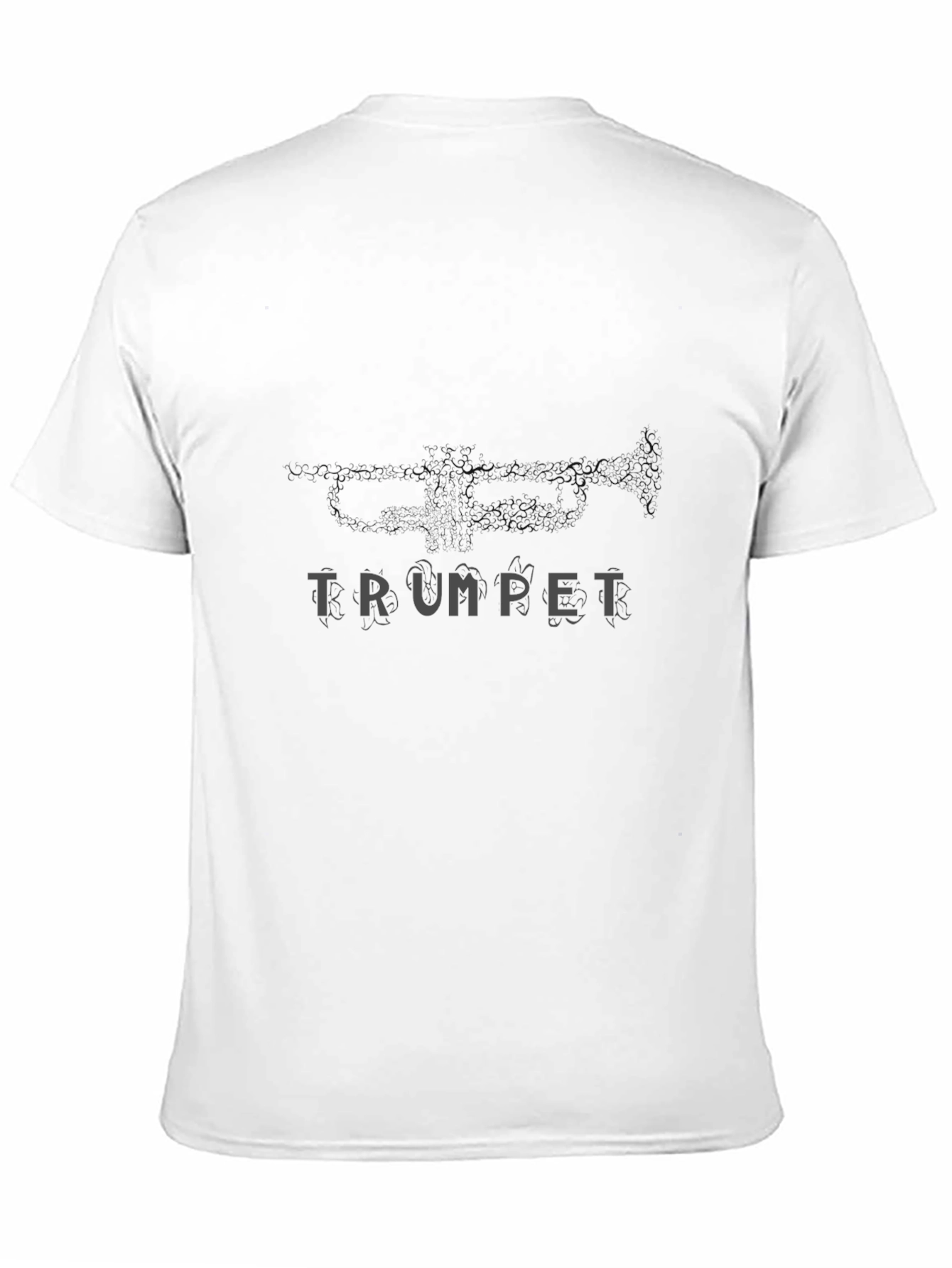 Trumpet Graphic Black T-Shirt for Music Lovers