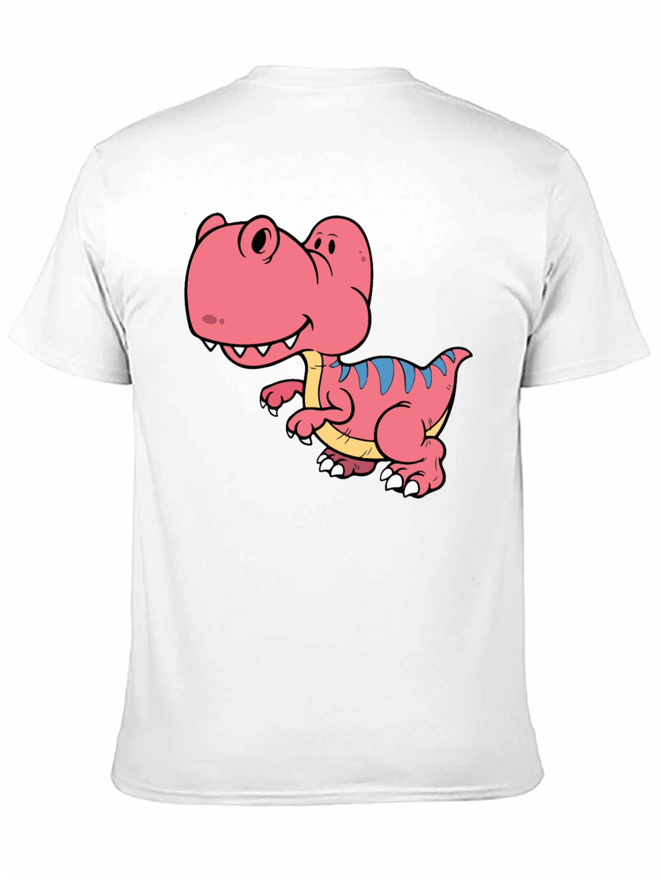 Dino T-Shirt: Black Tee with Cute Cartoon Dinosaur Design
