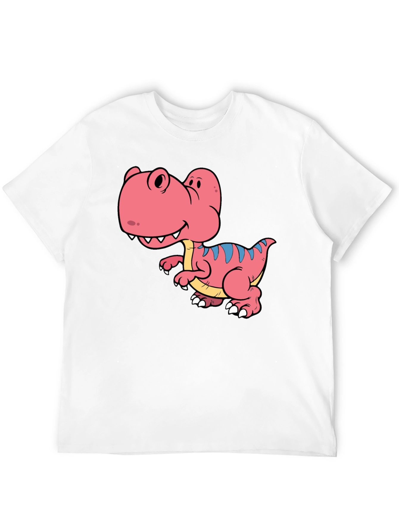 Dino T-Shirt: Black Tee with Cute Cartoon Dinosaur Design
