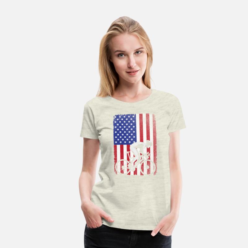 Road Biking Cycling 4th Of July USA American Flag