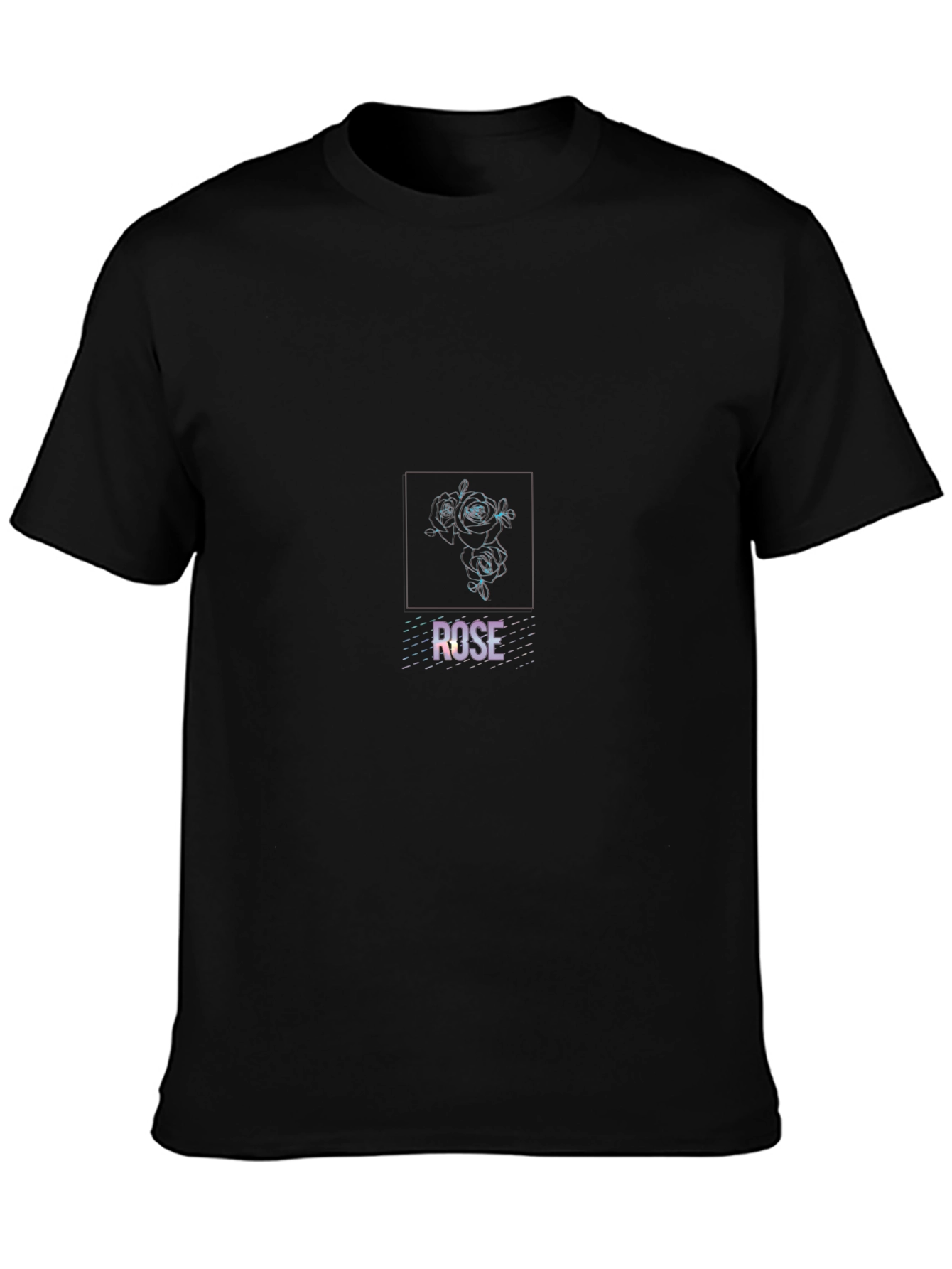 Rose Graphic Black T-Shirt