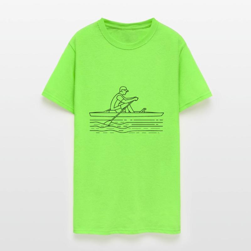Rowing Guy One Line Drawing