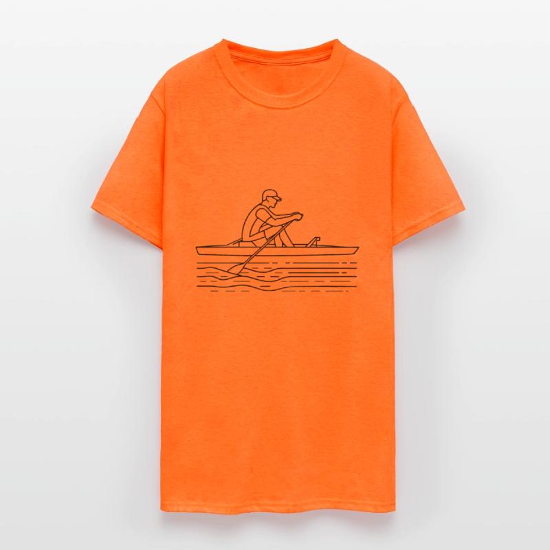 Rowing Guy One Line Drawing