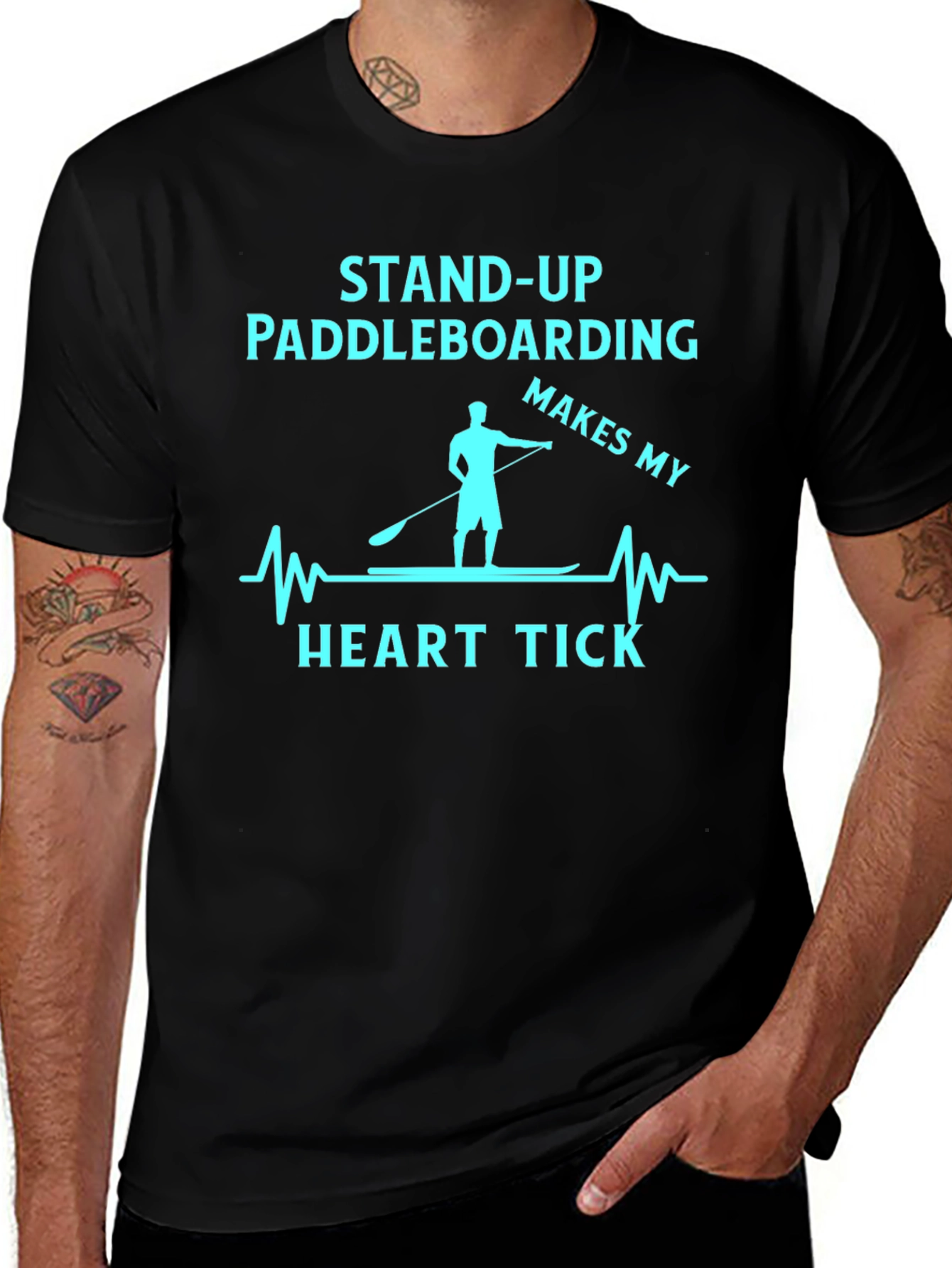 Stand Up Paddle Boarding Makes My Heart Tick T-Shirt