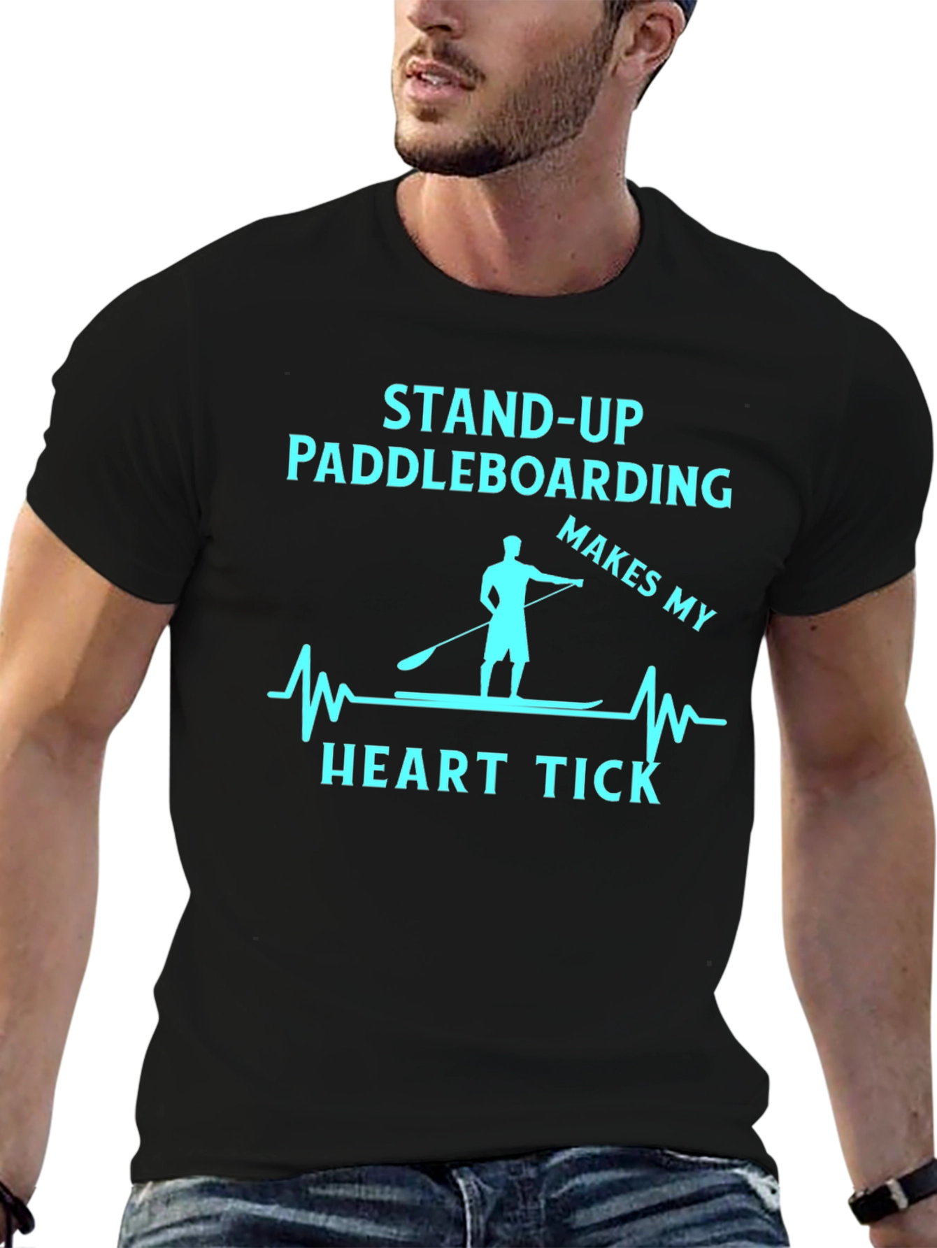 Stand Up Paddle Boarding Makes My Heart Tick T-Shirt