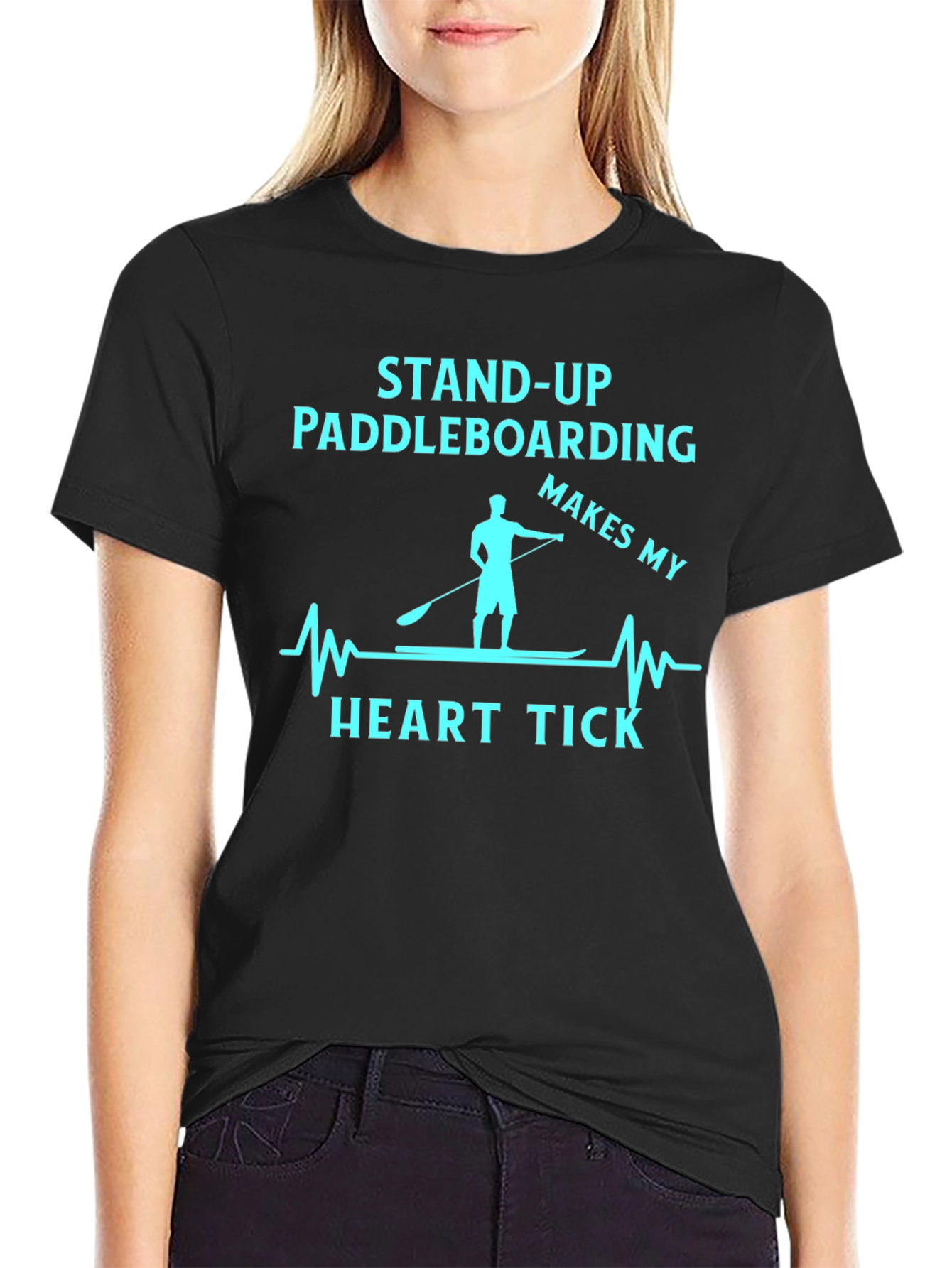 Stand Up Paddle Boarding Makes My Heart Tick T-Shirt