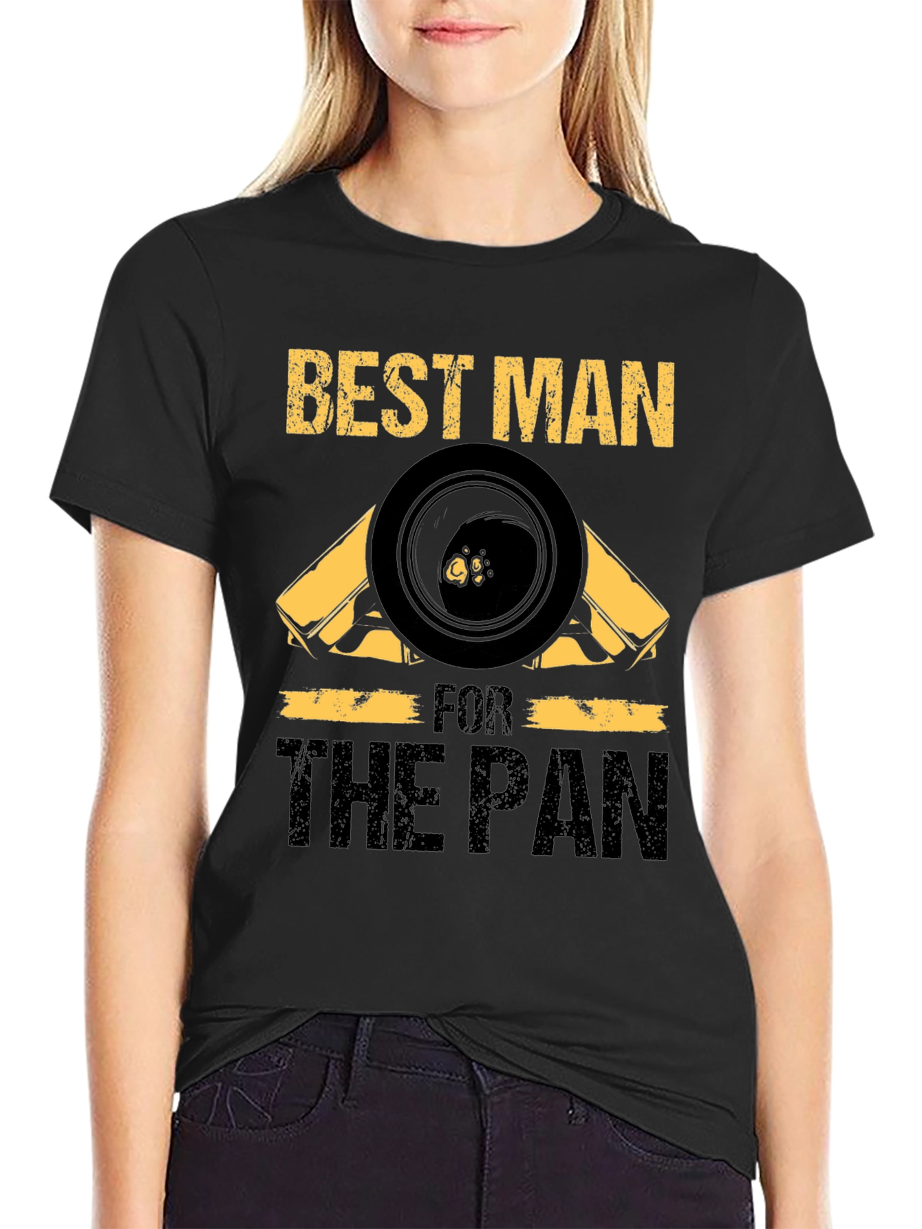 Best Man For The Pan Black T-Shirt