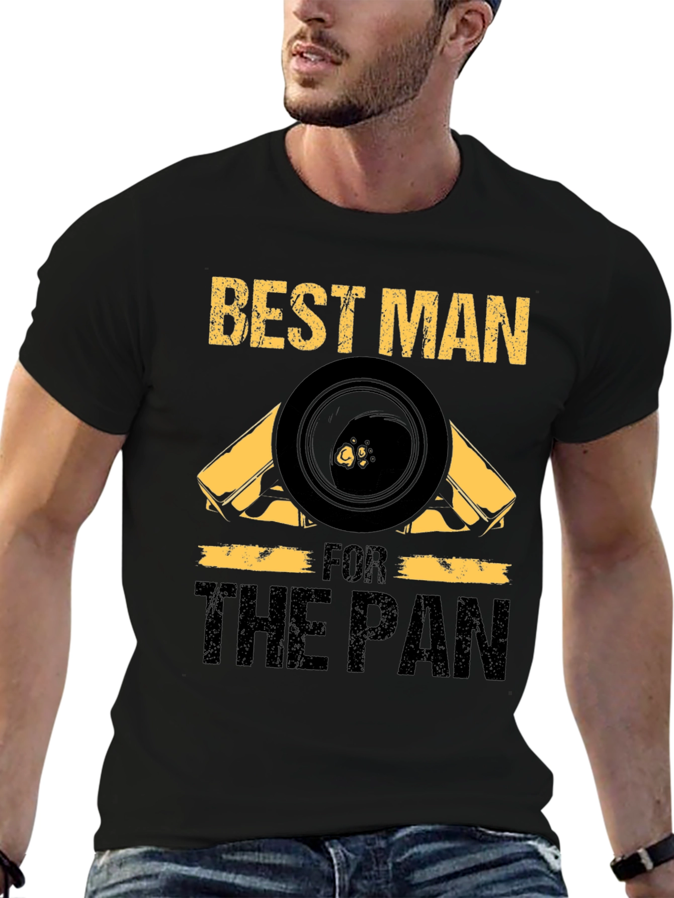 Best Man For The Pan Black T-Shirt
