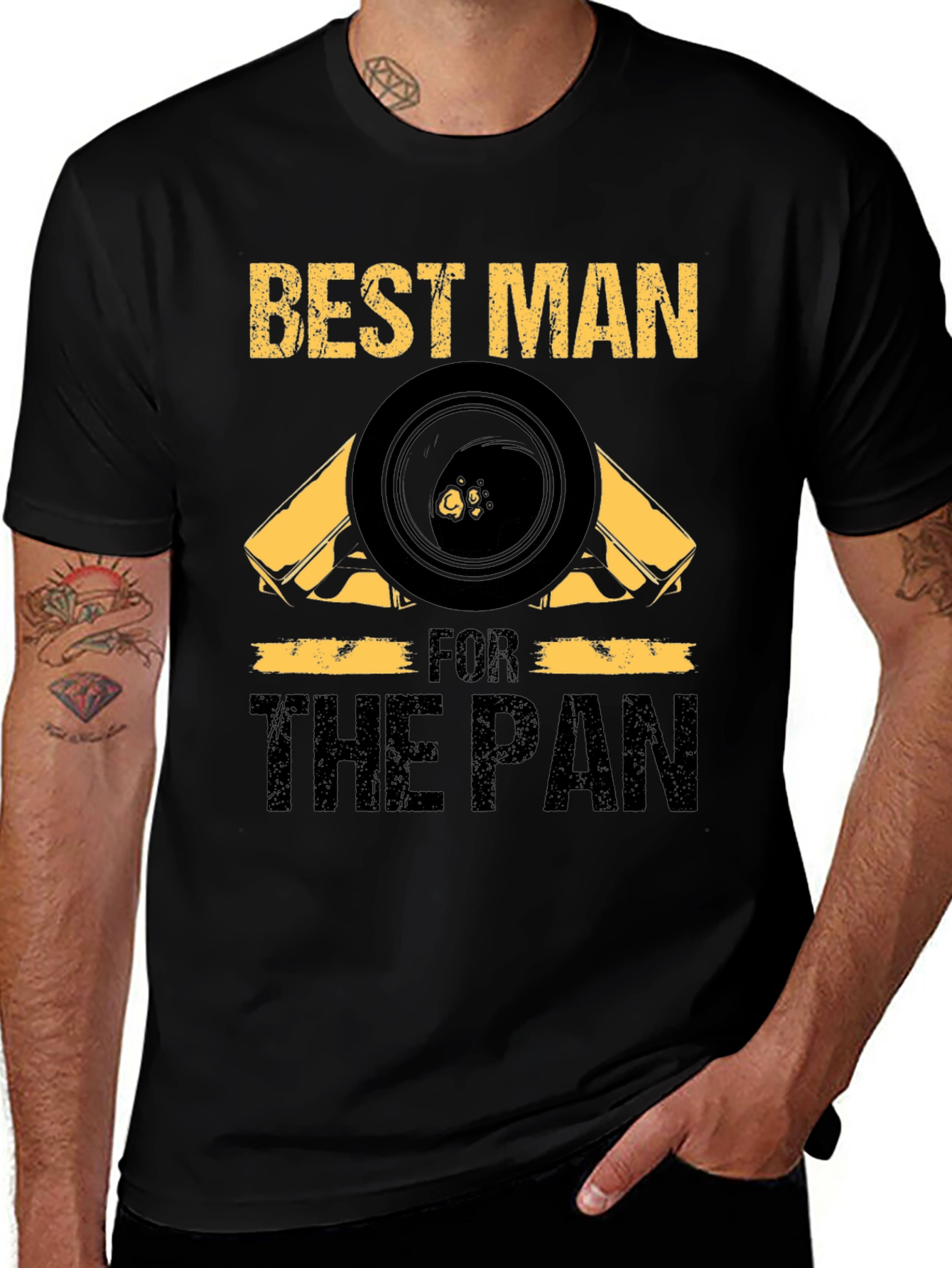 Best Man For The Pan Black T-Shirt