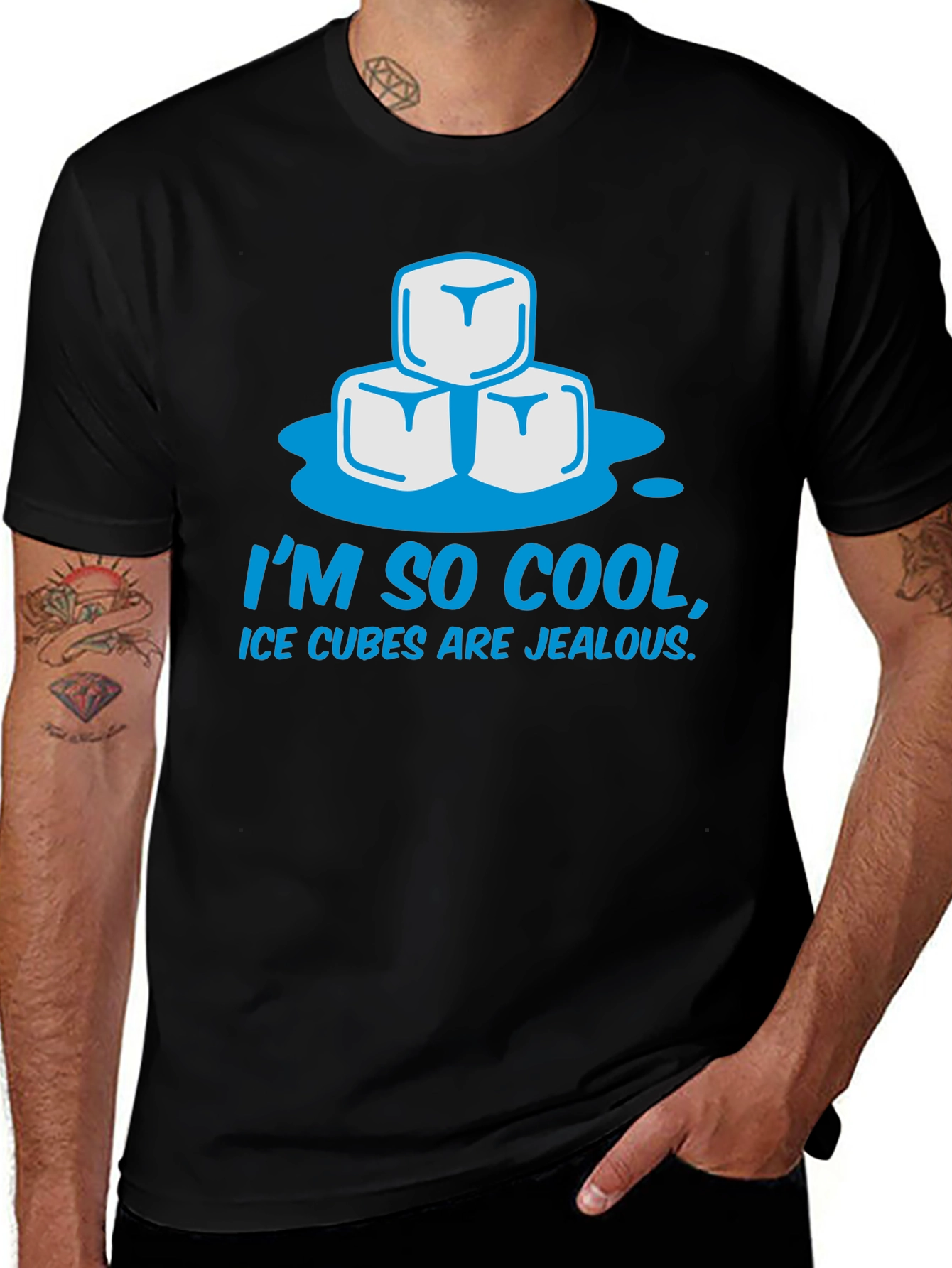 Im So Cool Ice Cubes Jealous Black T-Shirt