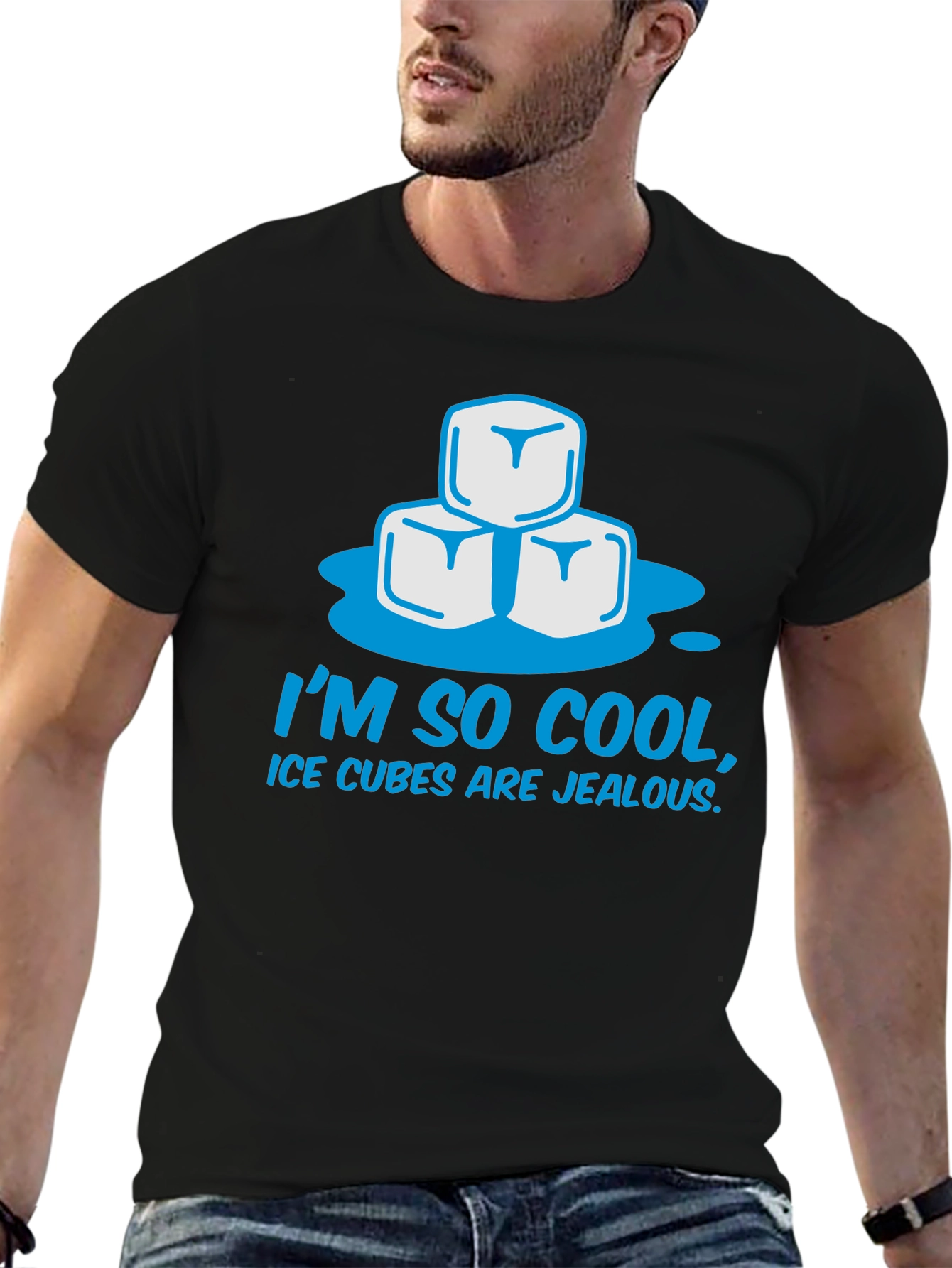 Im So Cool Ice Cubes Jealous Black T-Shirt