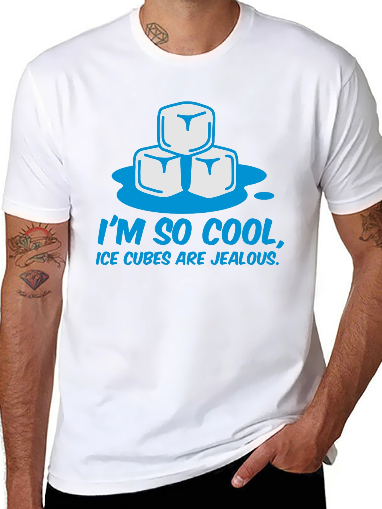 Im So Cool Ice Cubes Jealous Black T-Shirt