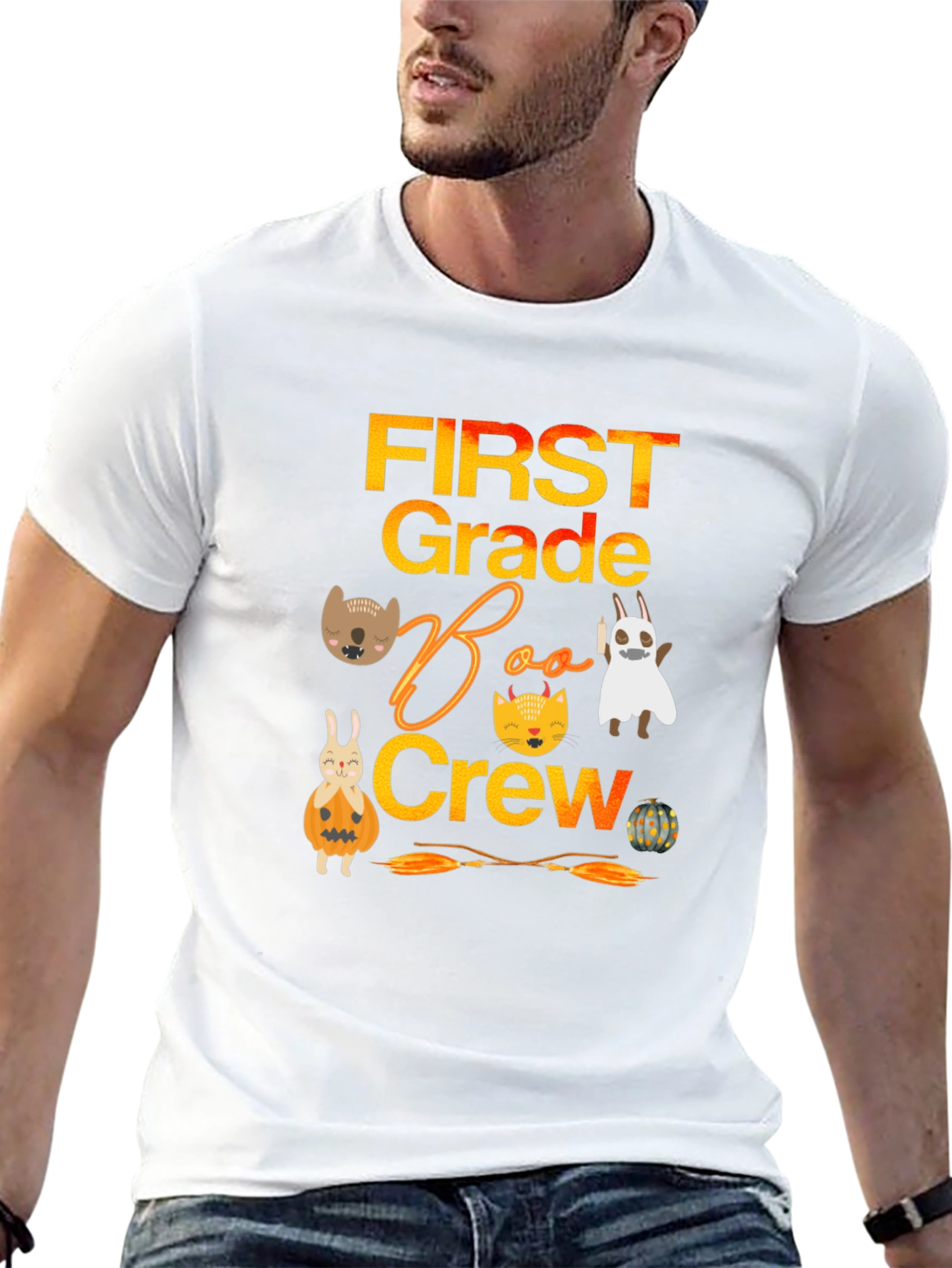 First Grade Boo Crew Halloween Shirt