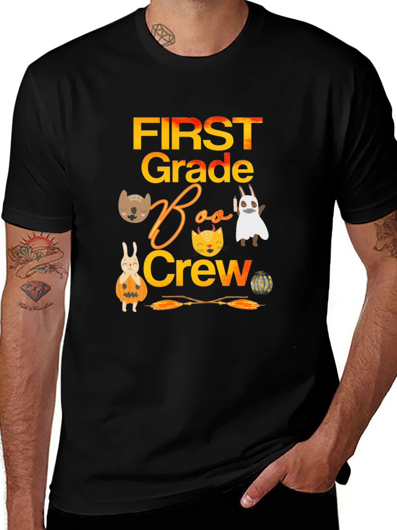 First Grade Boo Crew Halloween Shirt