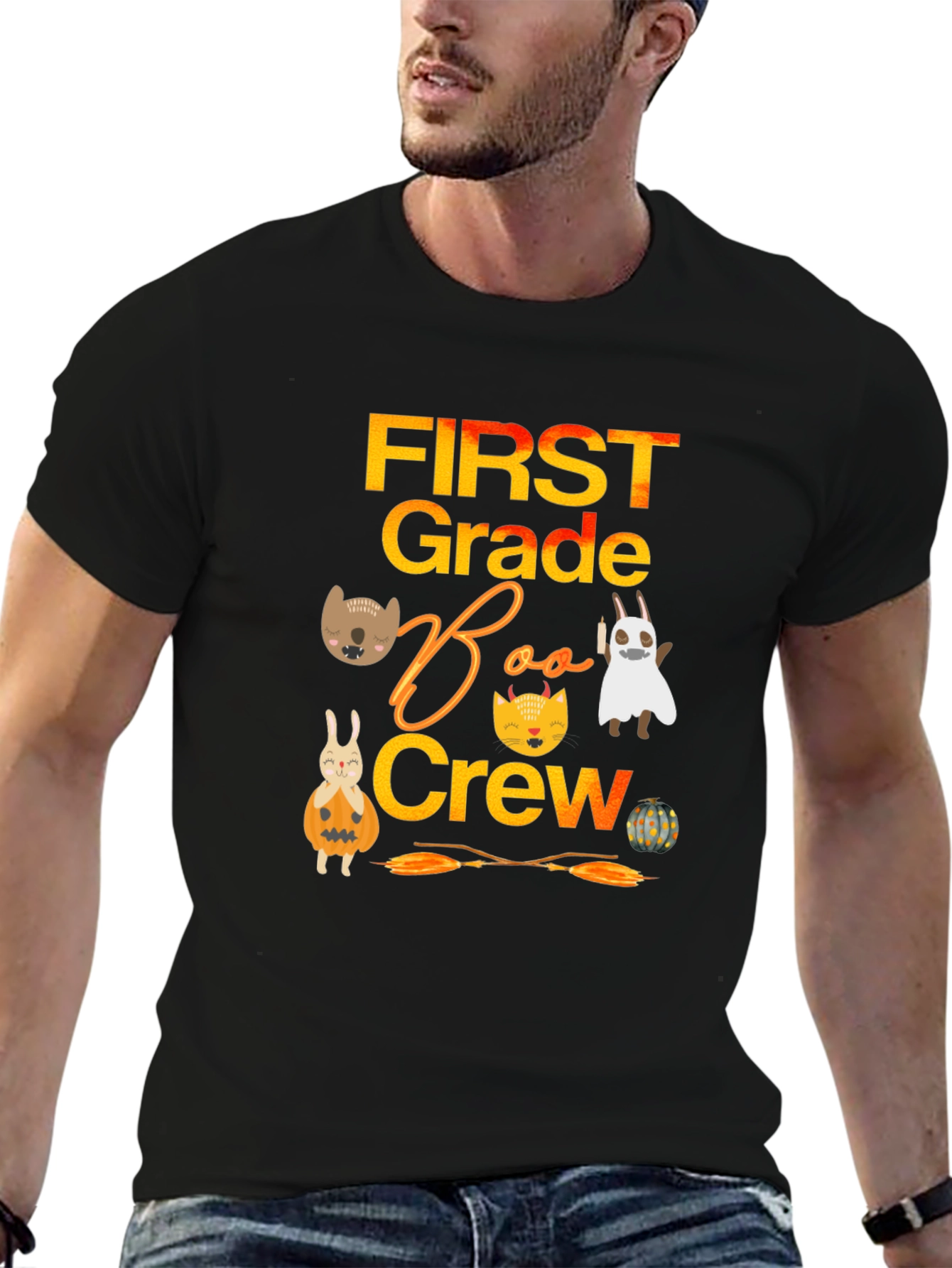 First Grade Boo Crew Halloween Shirt