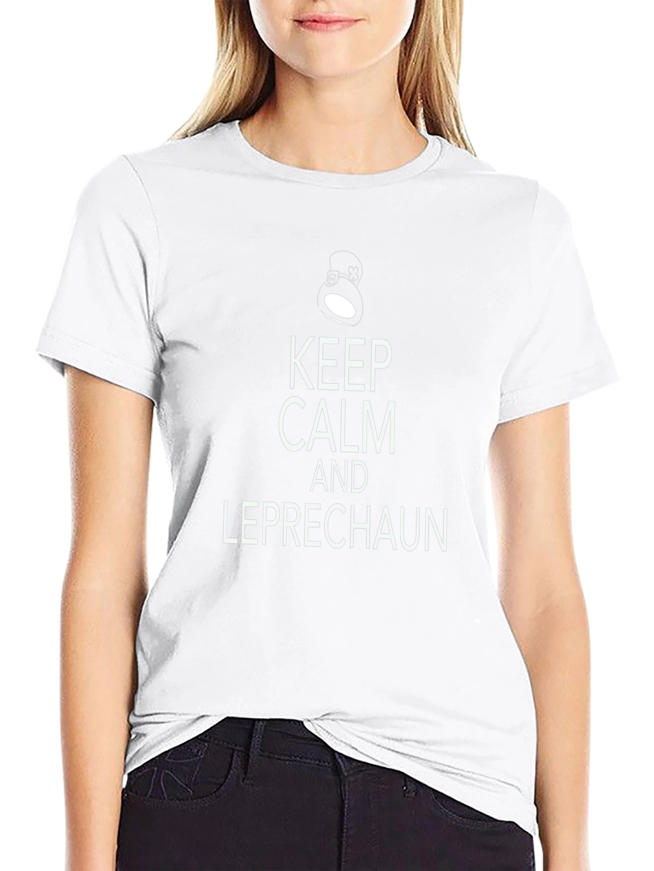 Keep Calm and Leprechaun Black T-Shirt