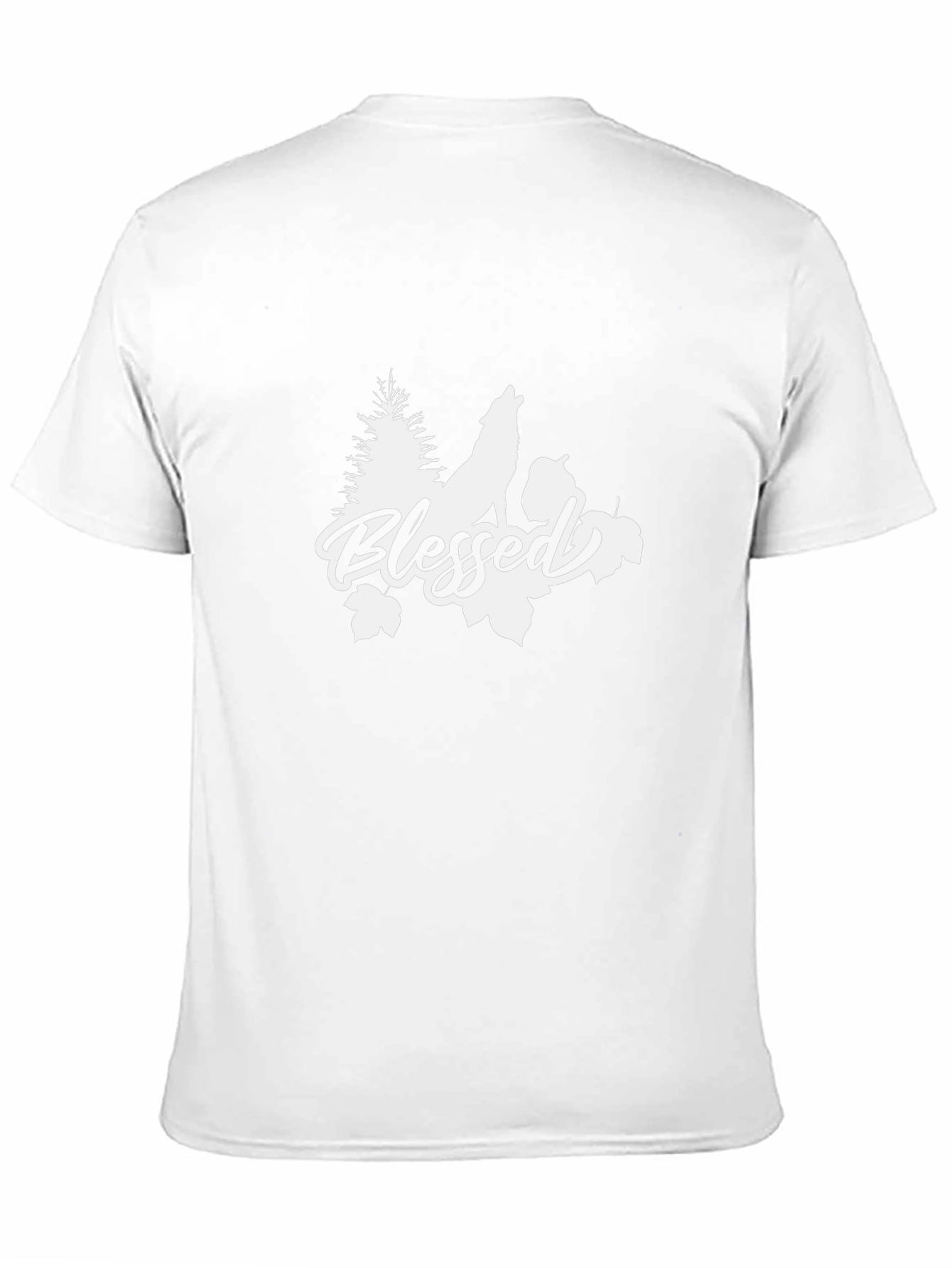 Blessed Wolf Graphic Tee - Stylish Nature Design T-Shirt