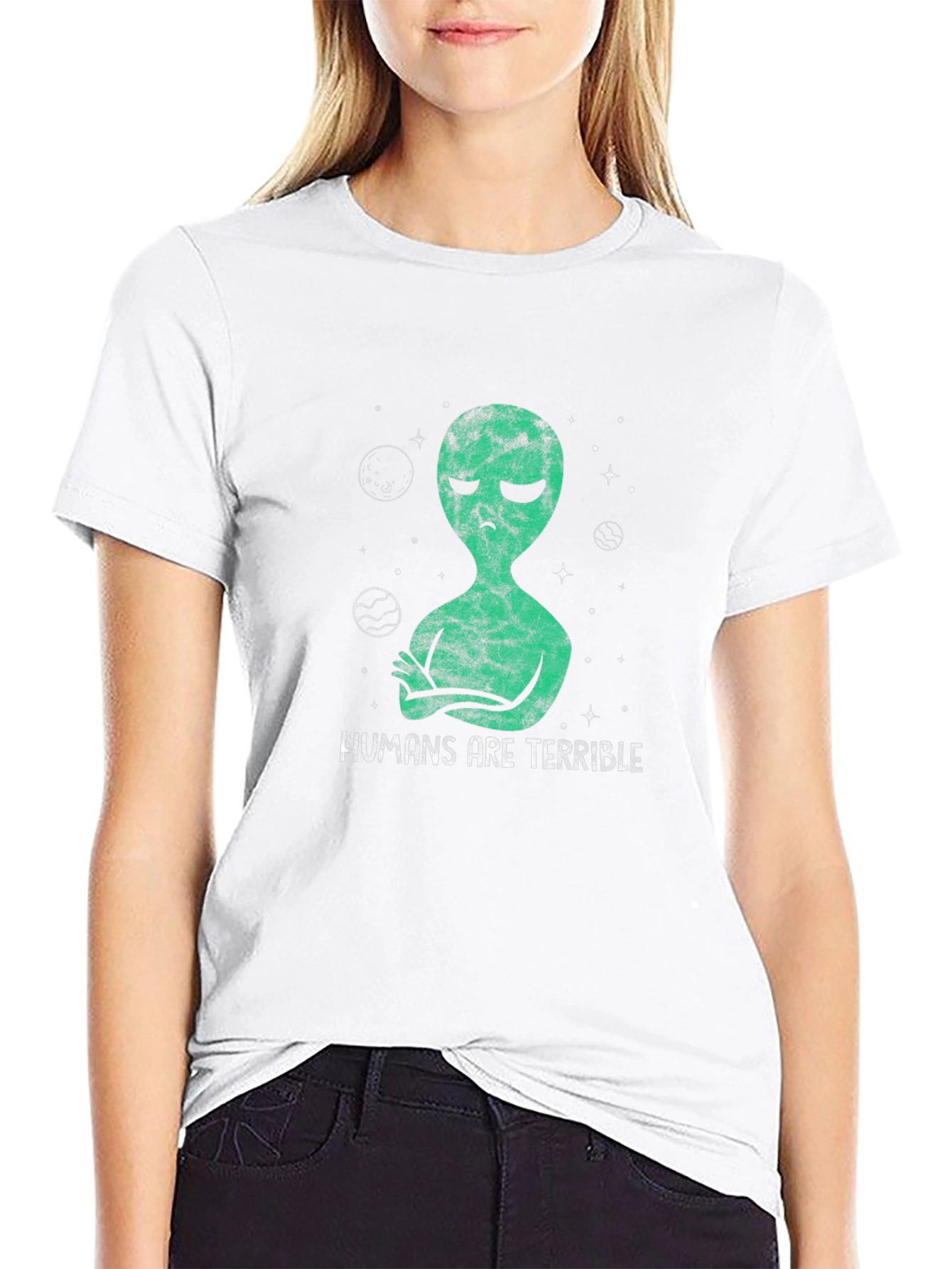 Humans are Terrible Alien Graphic Tee