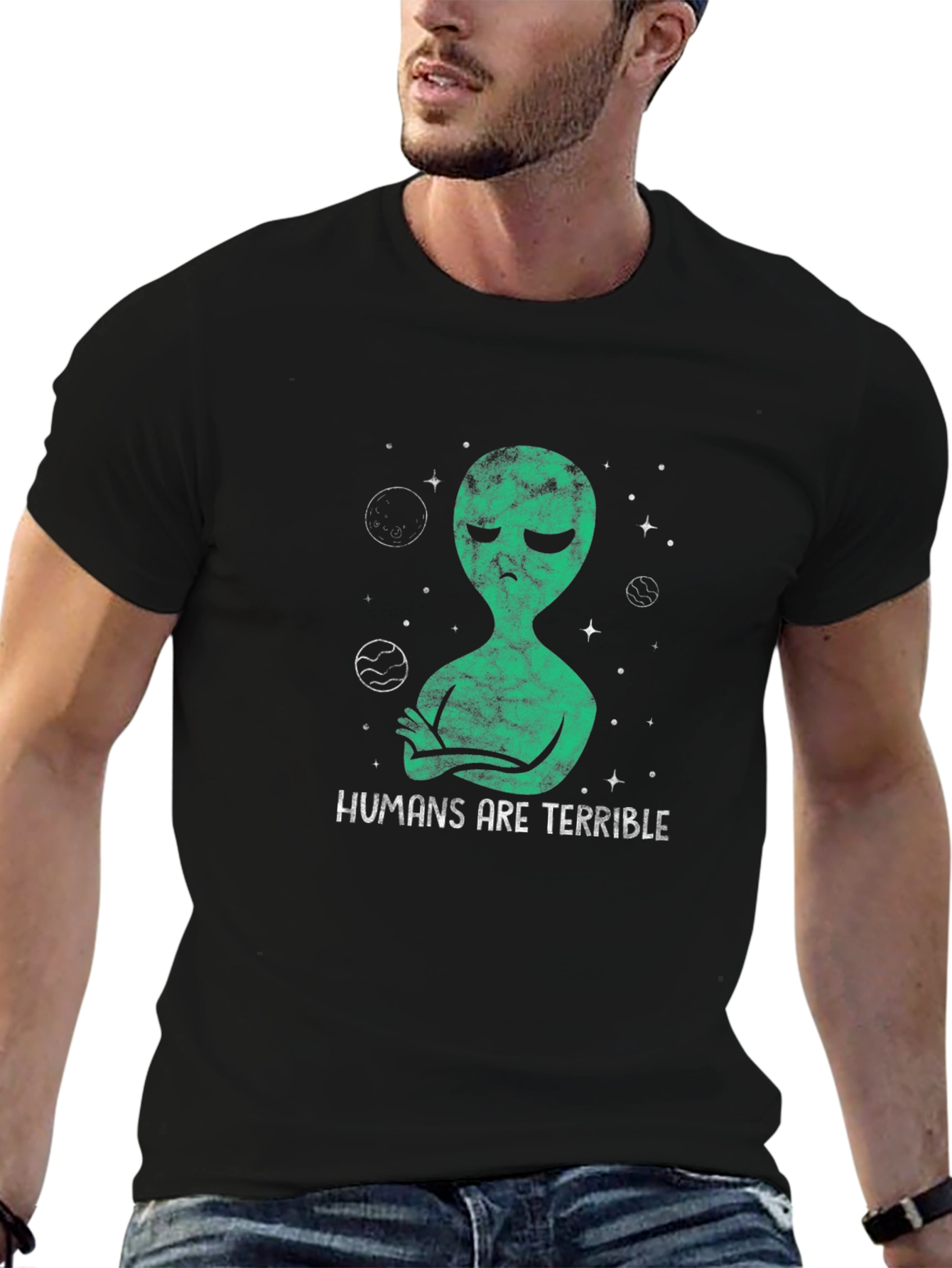 Humans are Terrible Alien Graphic Tee