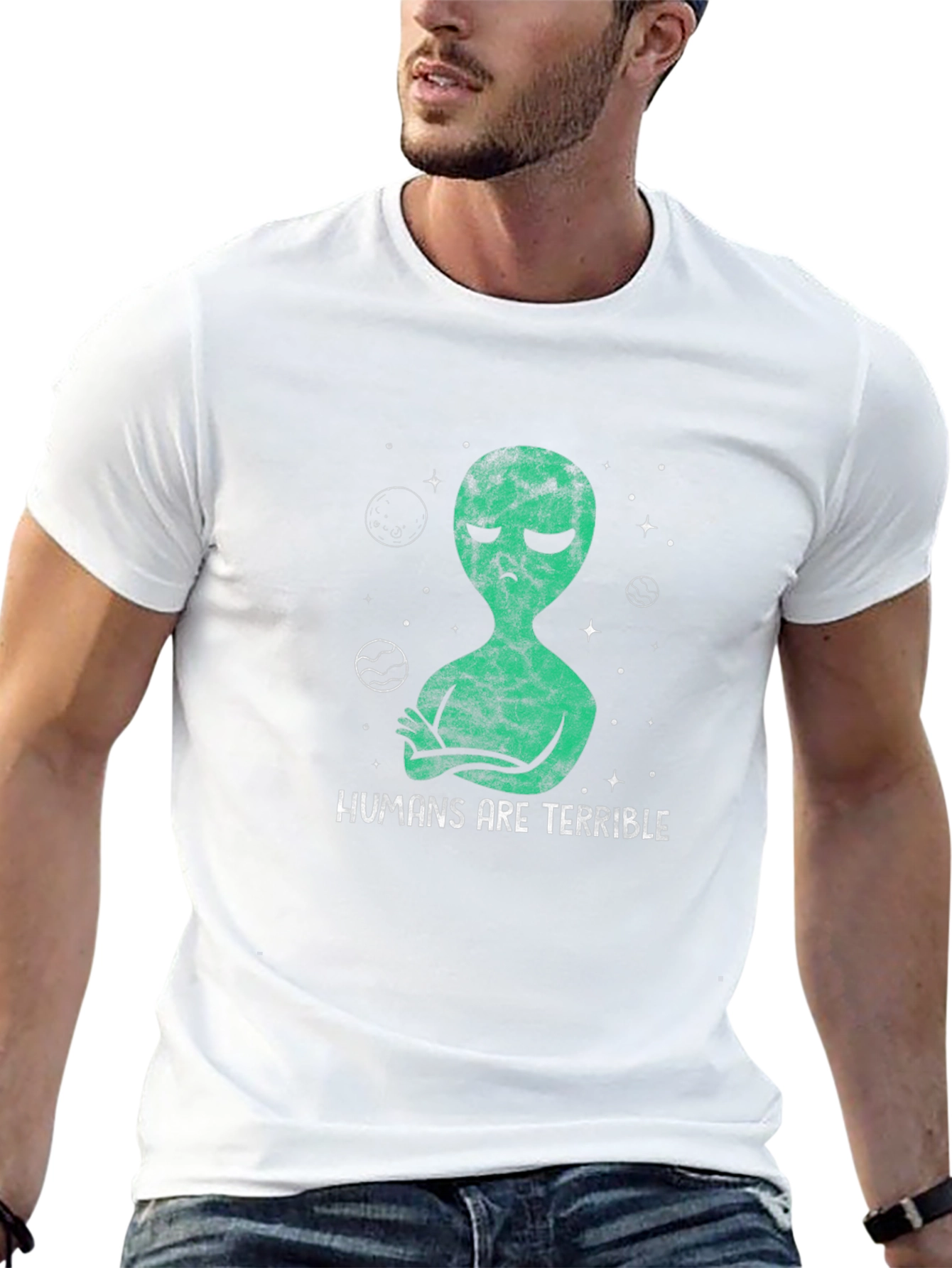 Humans are Terrible Alien Graphic Tee