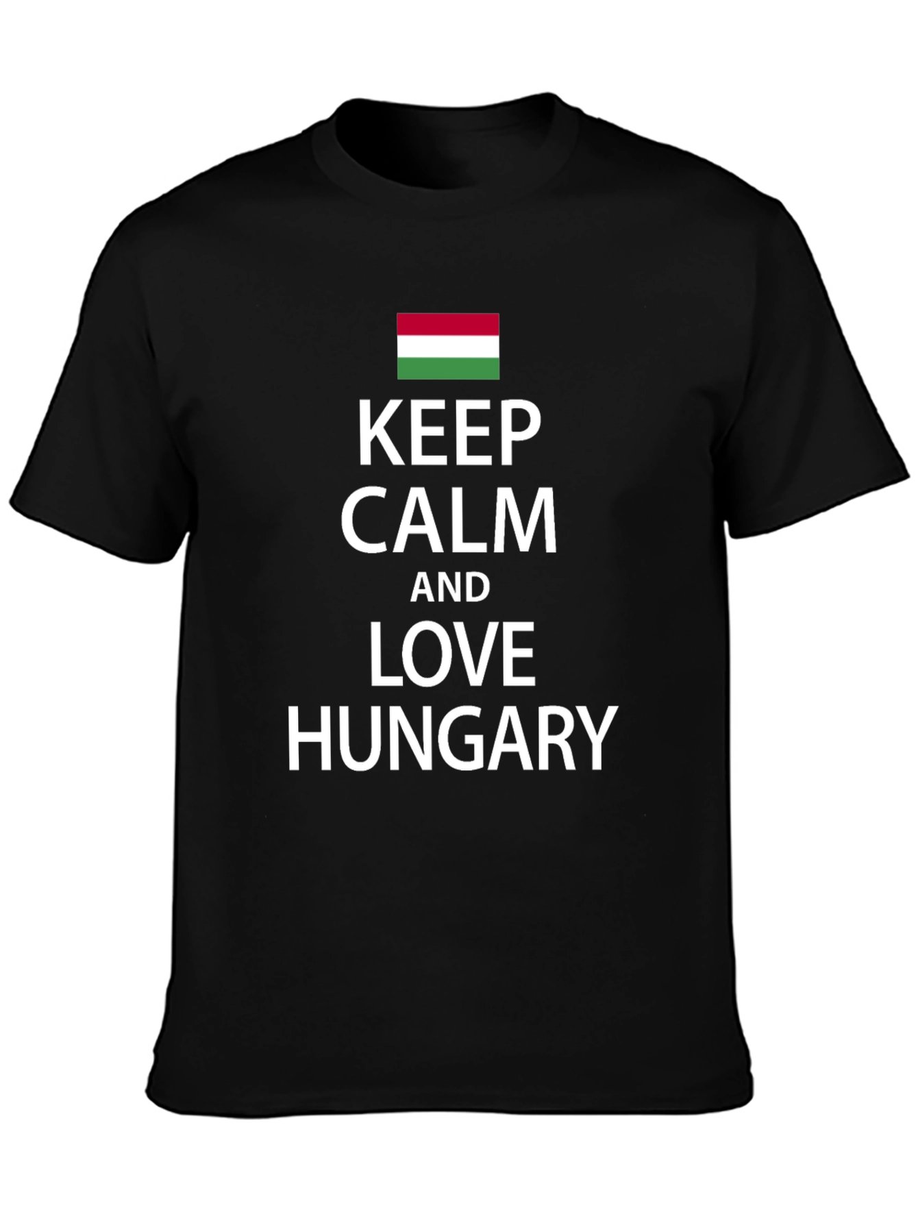 Keep Calm & Love Hungary Black T-Shirt