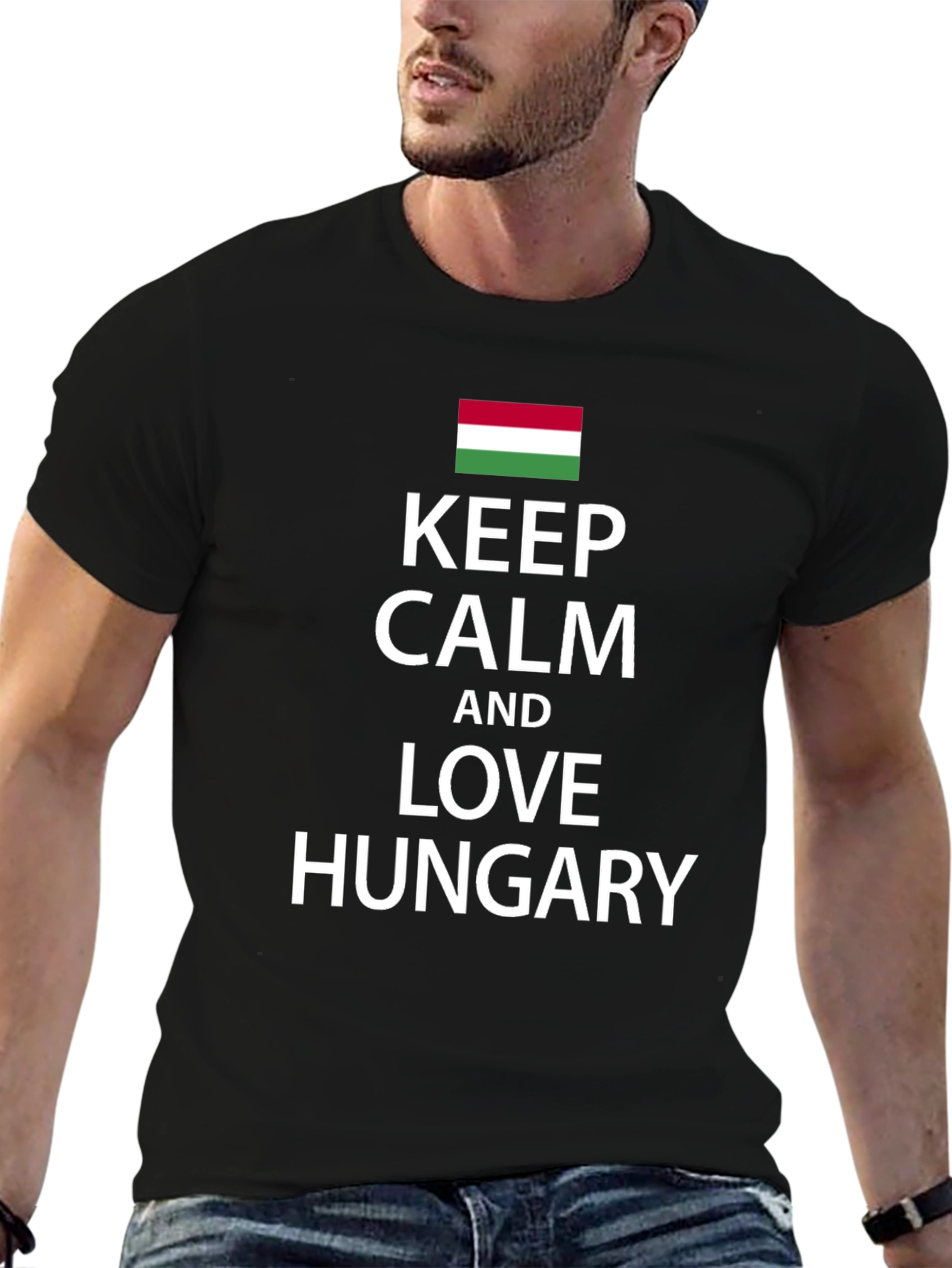 Keep Calm & Love Hungary Black T-Shirt