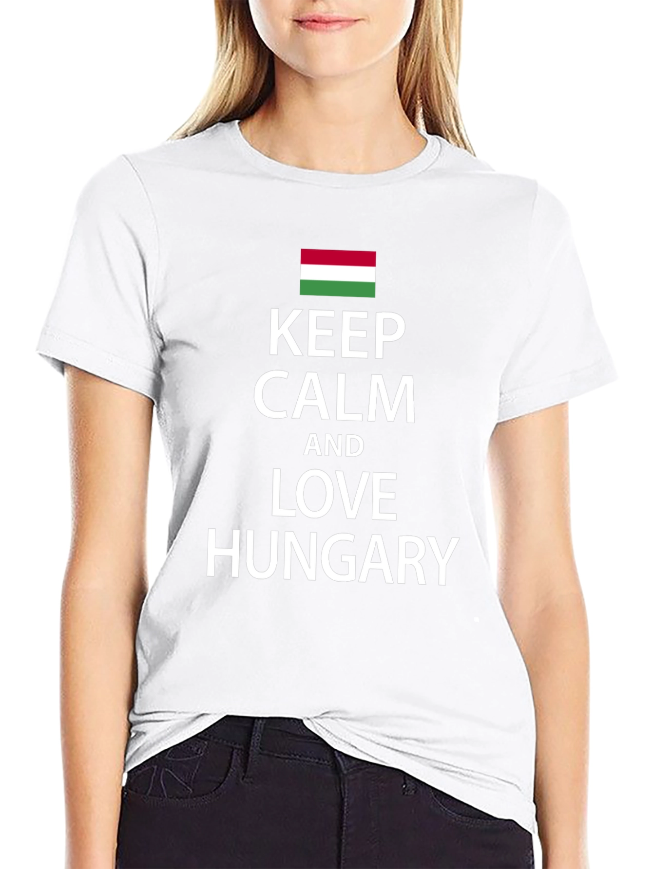 Keep Calm & Love Hungary Black T-Shirt