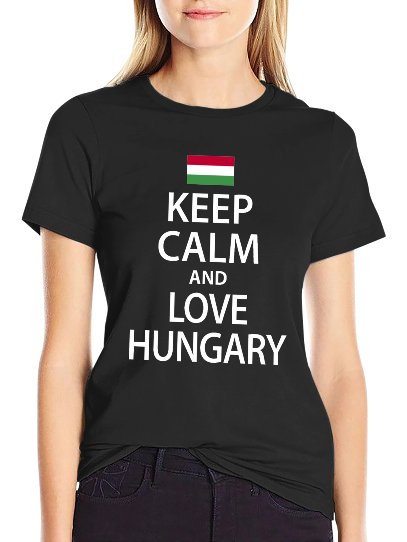 Keep Calm & Love Hungary Black T-Shirt