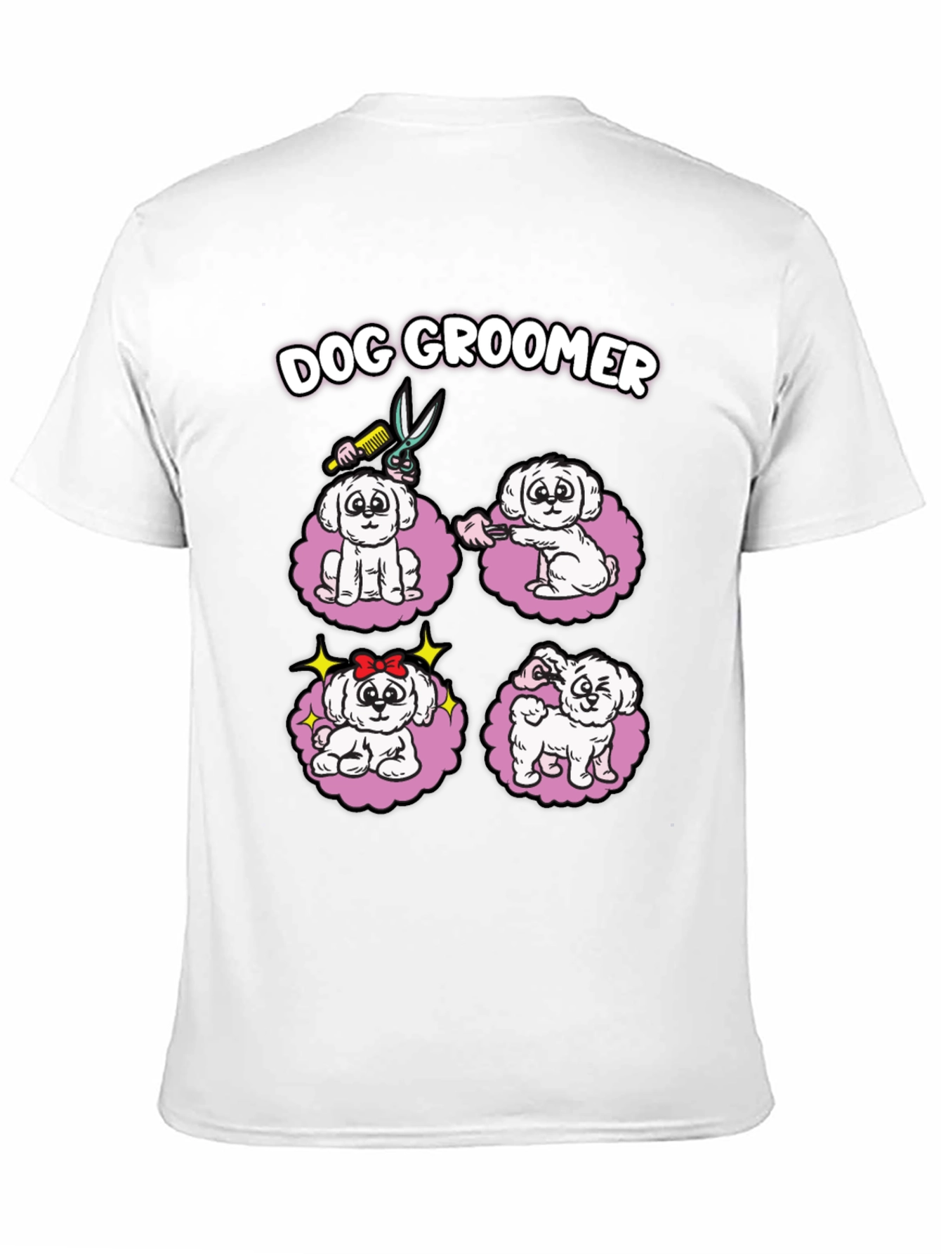 Dog Groomer T-Shirt Cute Pet Grooming Tee