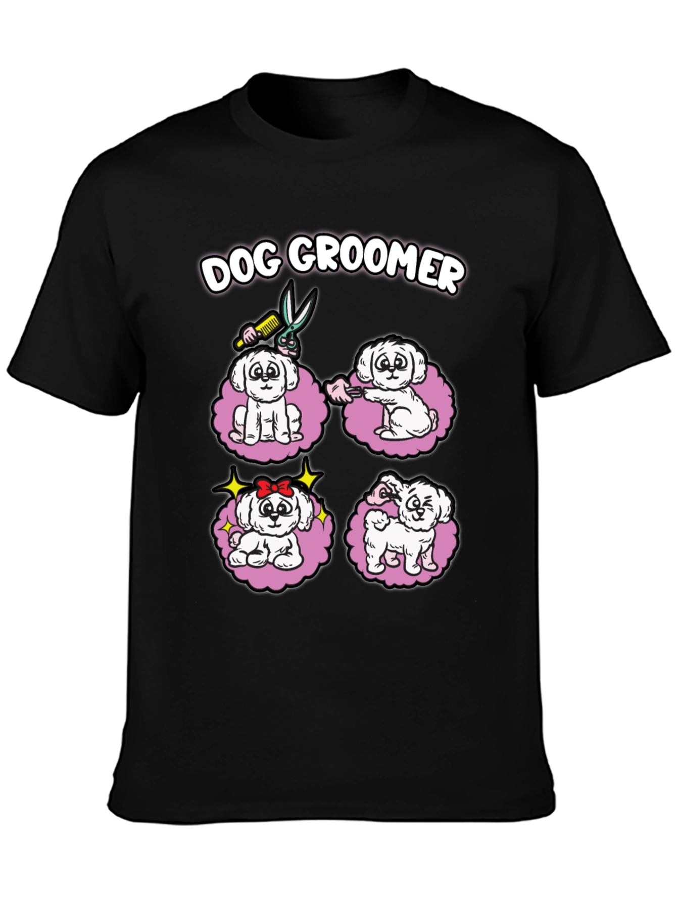 Dog Groomer T-Shirt Cute Pet Grooming Tee