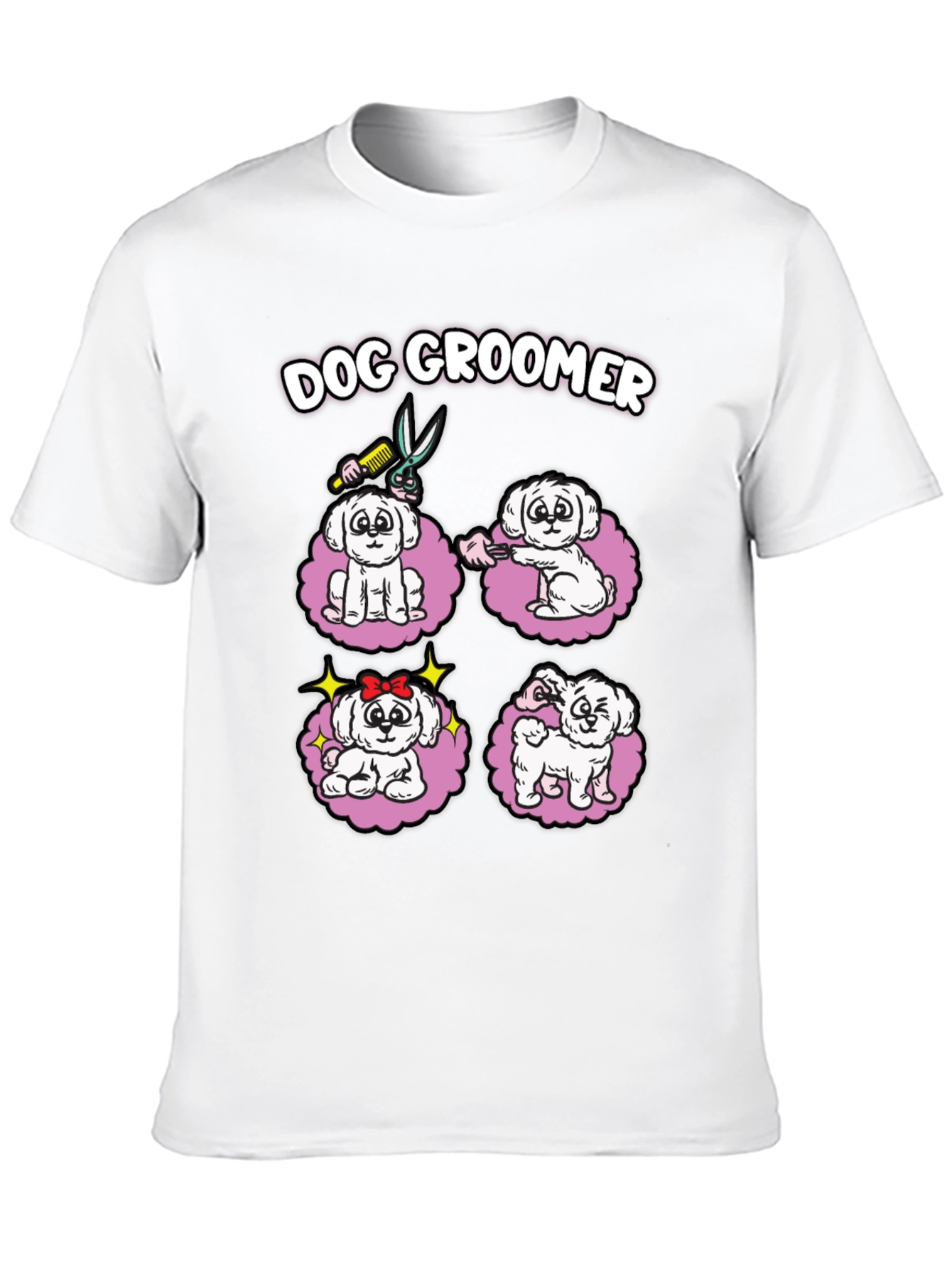 Dog Groomer T-Shirt Cute Pet Grooming Tee