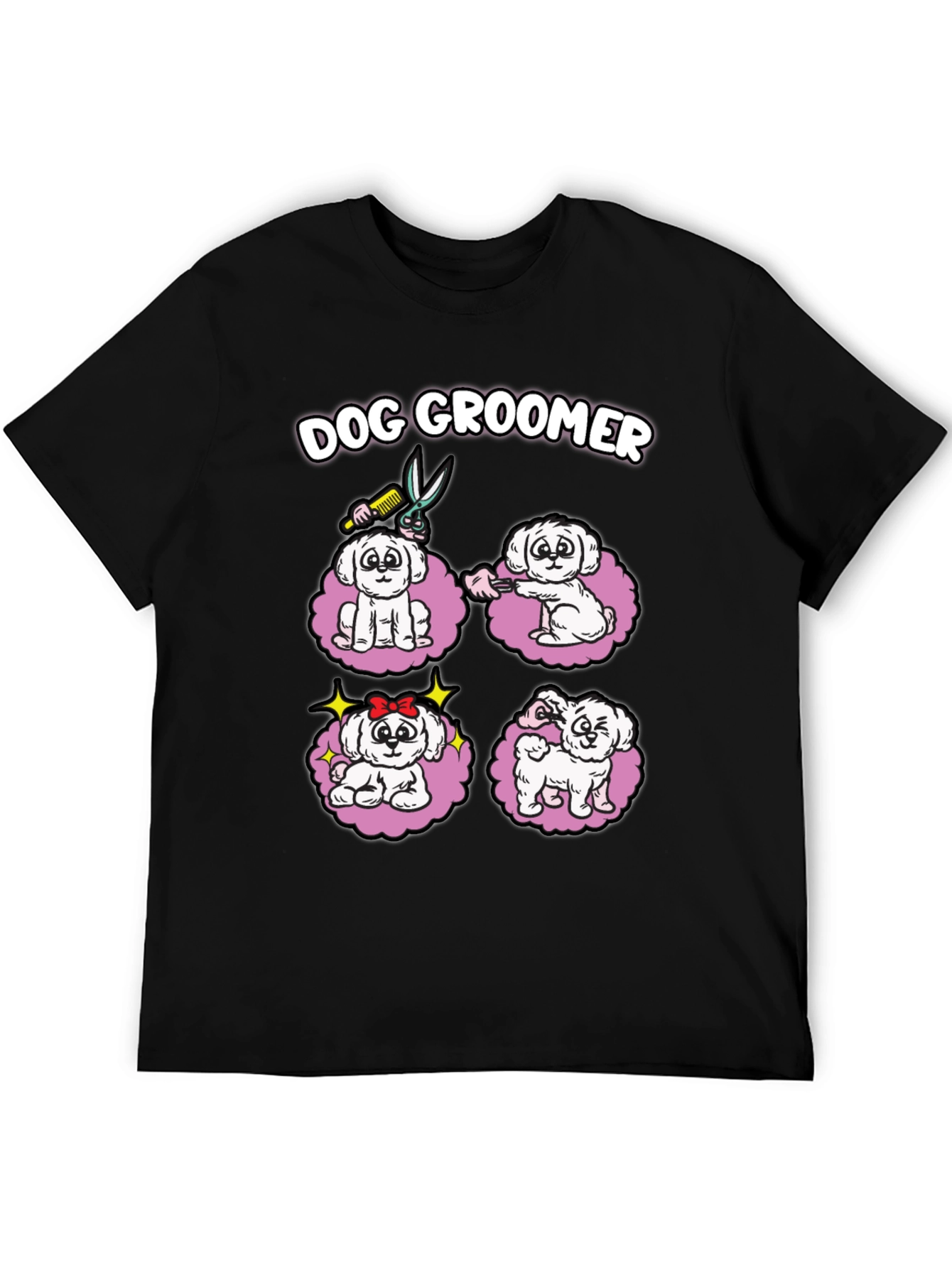 Dog Groomer T-Shirt Cute Pet Grooming Tee