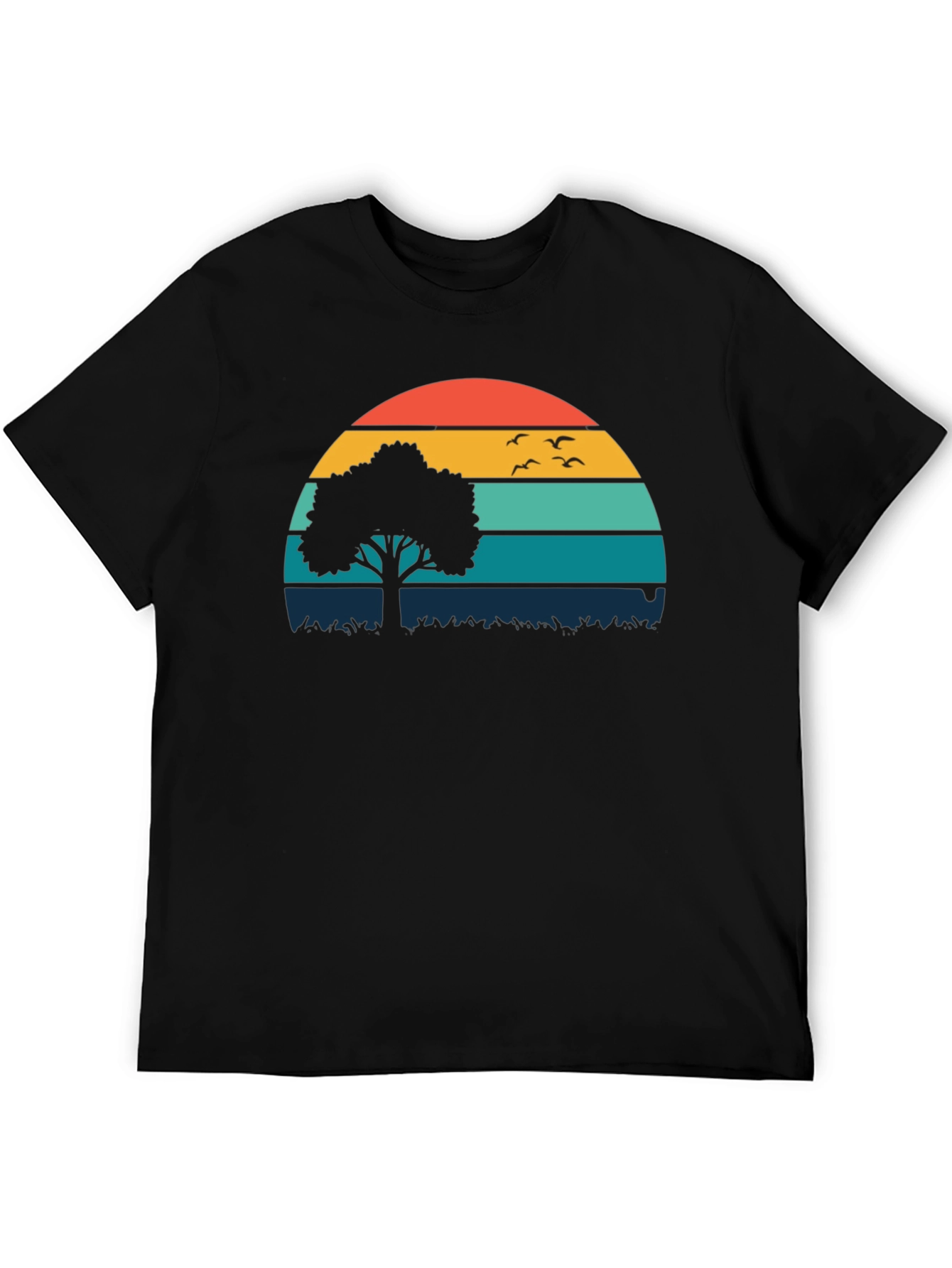 Sunset Tree Graphic Tee - Nature Inspired Comfort
