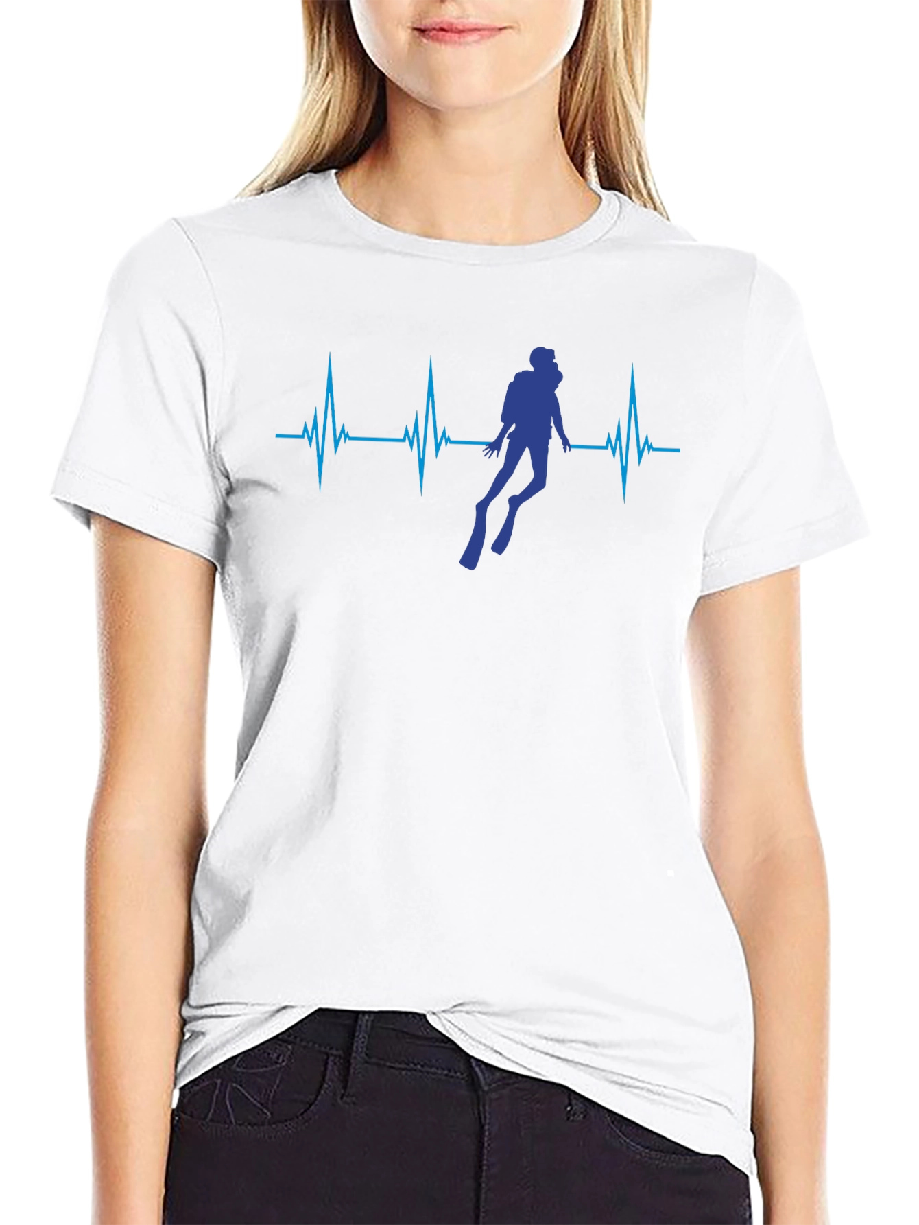 Diver Heartbeat T-Shirt - Scuba Diving Tee