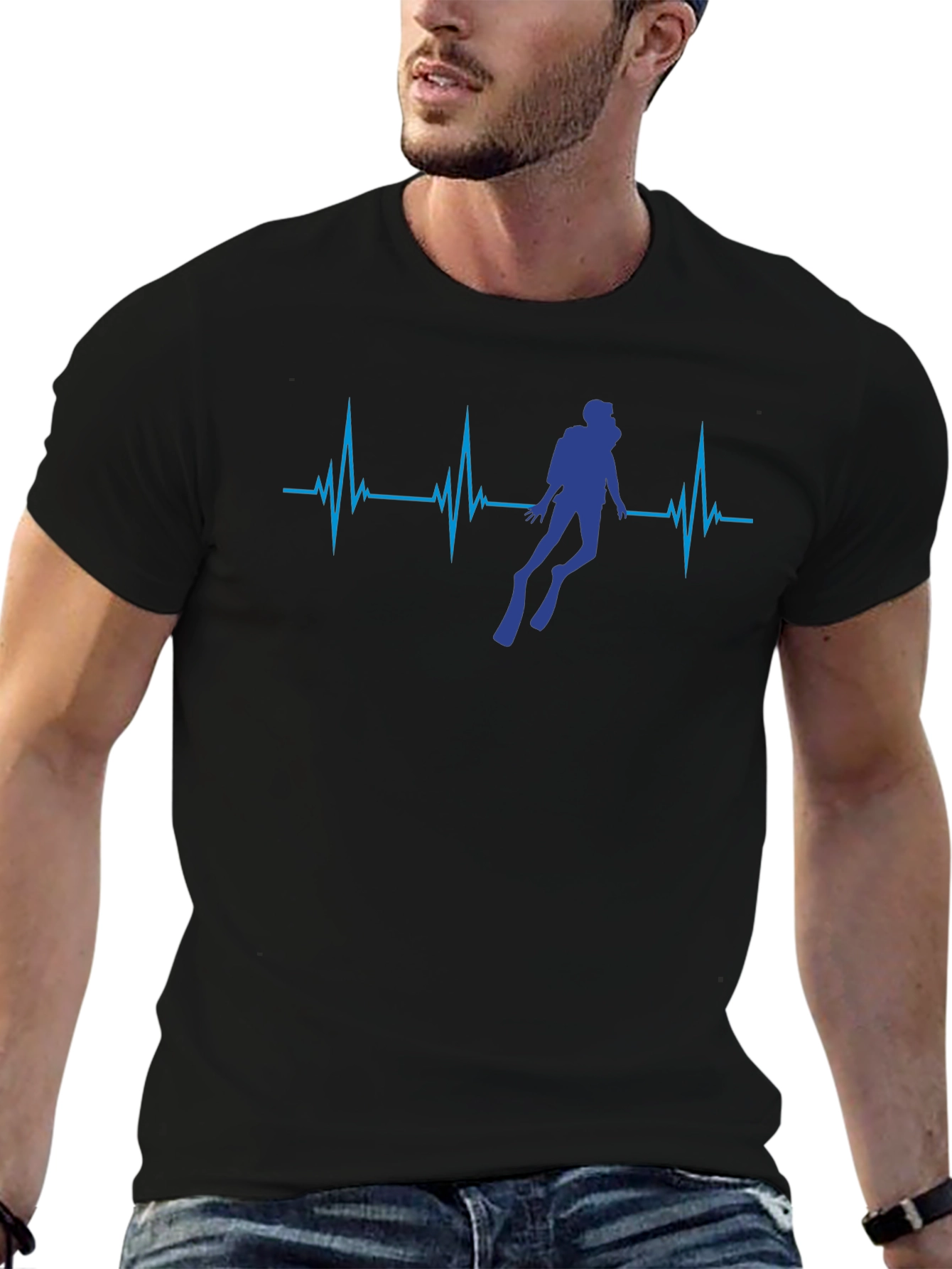 Diver Heartbeat T-Shirt - Scuba Diving Tee